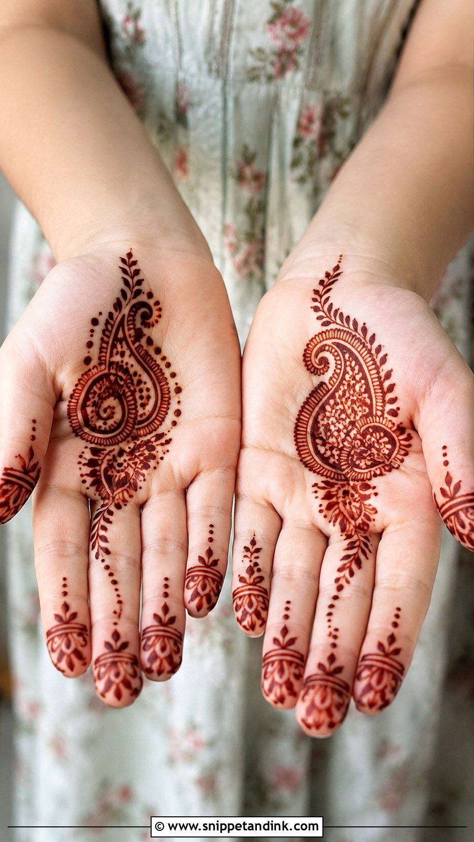 Easy Paisley Mehndi Design for Kids - Snippet and Ink - 30 Very Easy Mehndi Designs for Kids