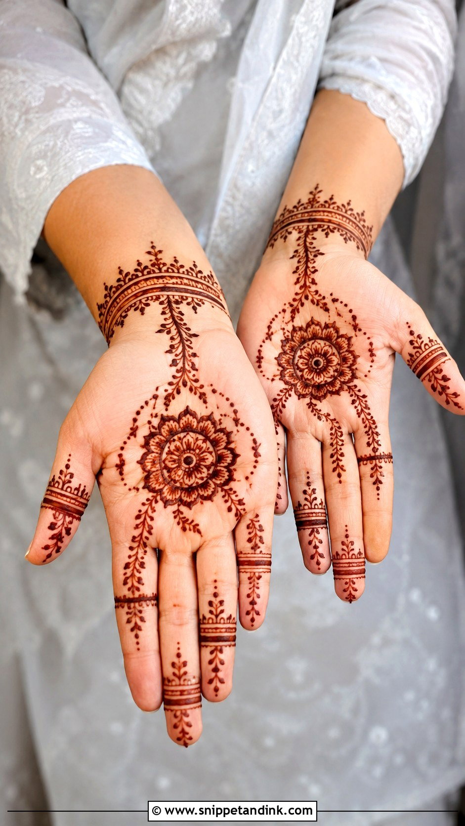 Easy Palm Mehndi Design - Snippet and Ink - 35 Easy Mehndi Designs for Beginners