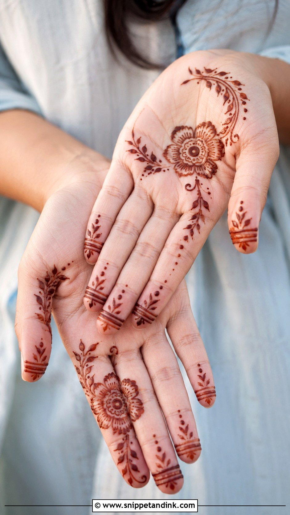 Easy Palm Mehndi Design - Snippet and Ink - 35 Unique Palm Mehndi Design Ideas