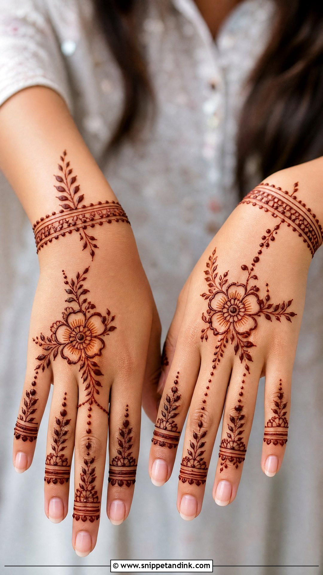 Easy Party Mehndi Design - Snippet and Ink - 35 Easy Mehndi Designs