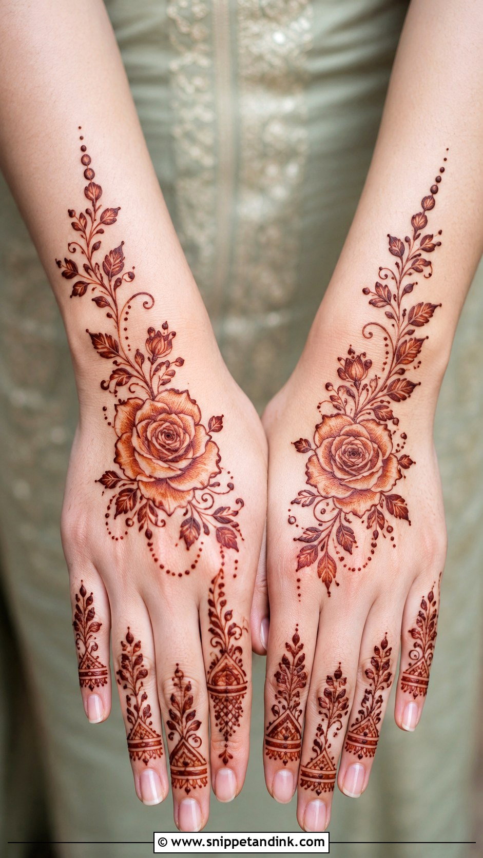 Easy Rose Mehndi Design - Snippet and Ink - 35 Easy Mehndi Design Ideas