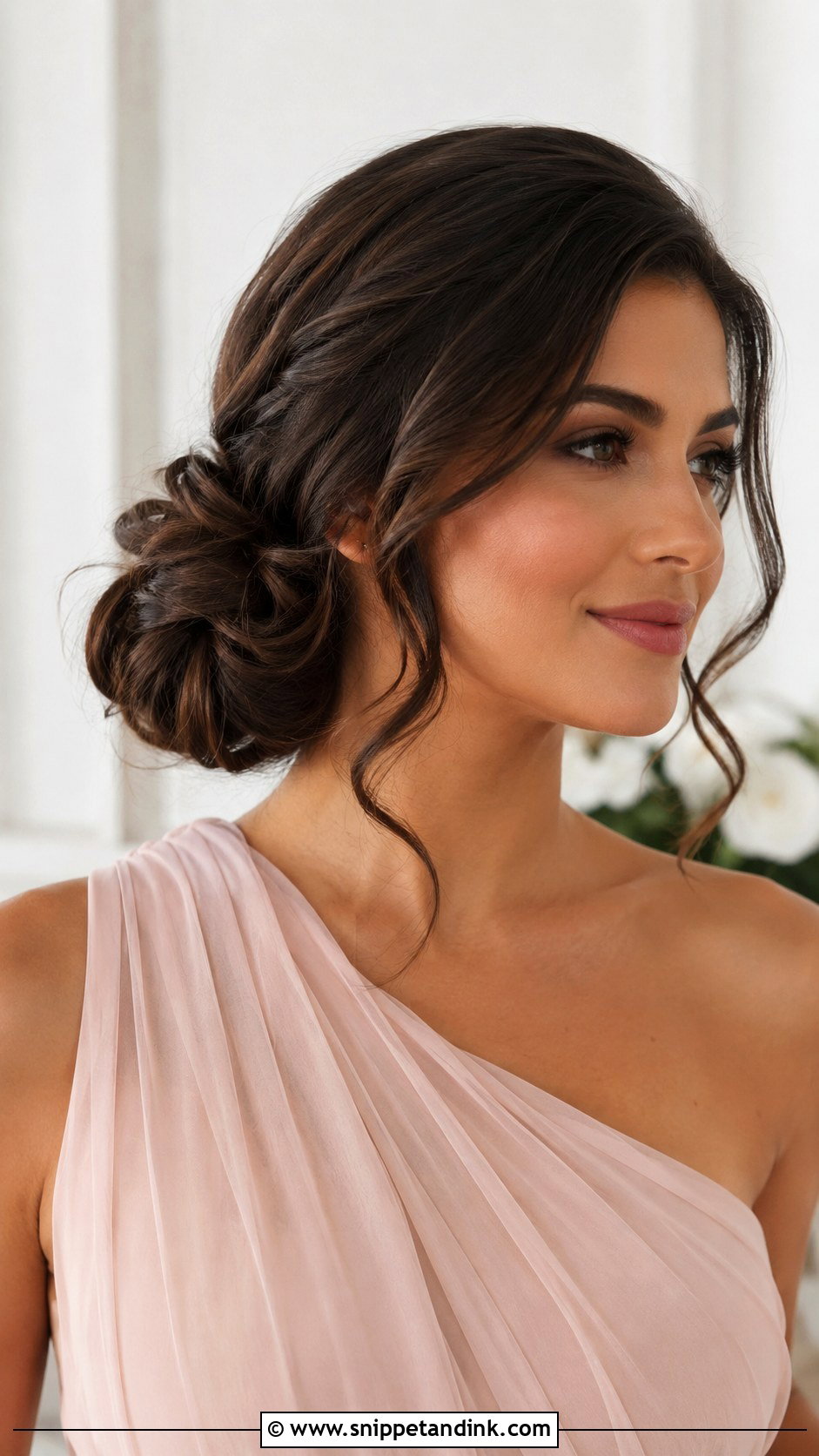 Easy Side Bun Bridesmaid Updo - Snippet and Ink - 20 Easy Bridesmaid Updo Ideas