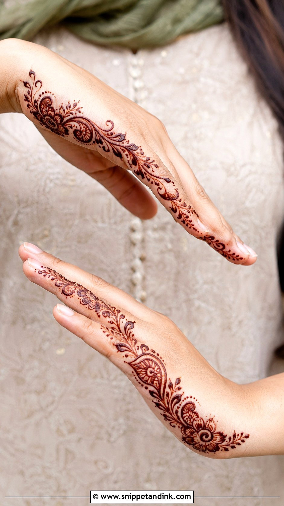 Easy Side Hand Mehndi Design - Snippet and Ink - 35 Simple Easy Mehndi Designs