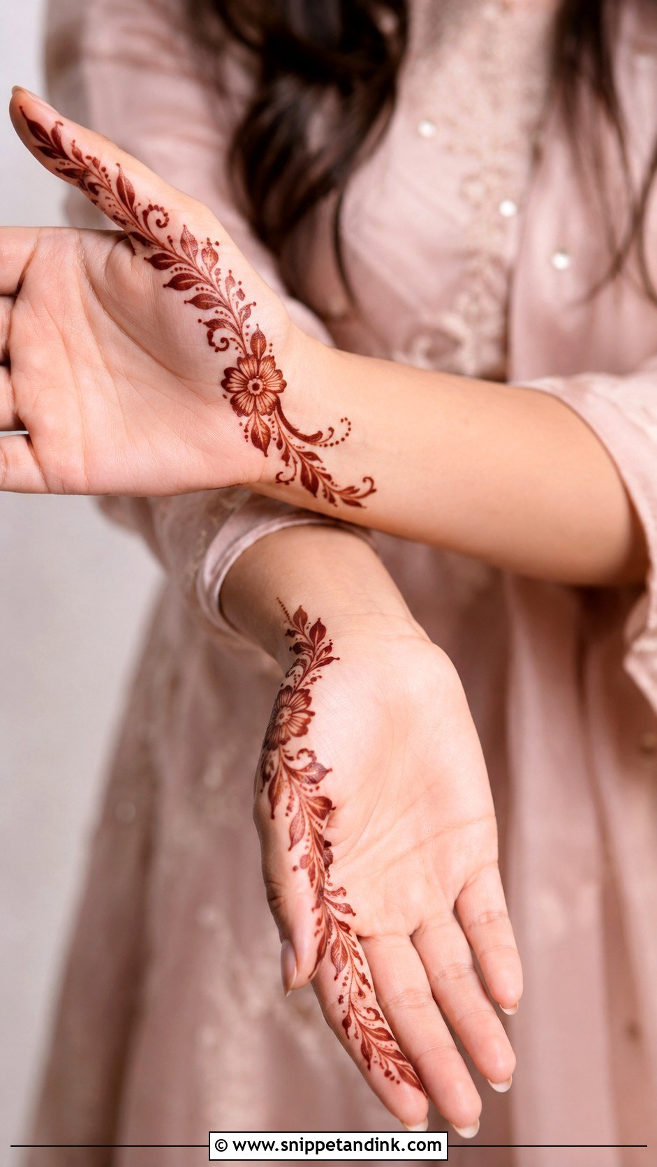 Easy Side Mehndi Design - Snippet and Ink - 35 Easy Mehndi Design Ideas