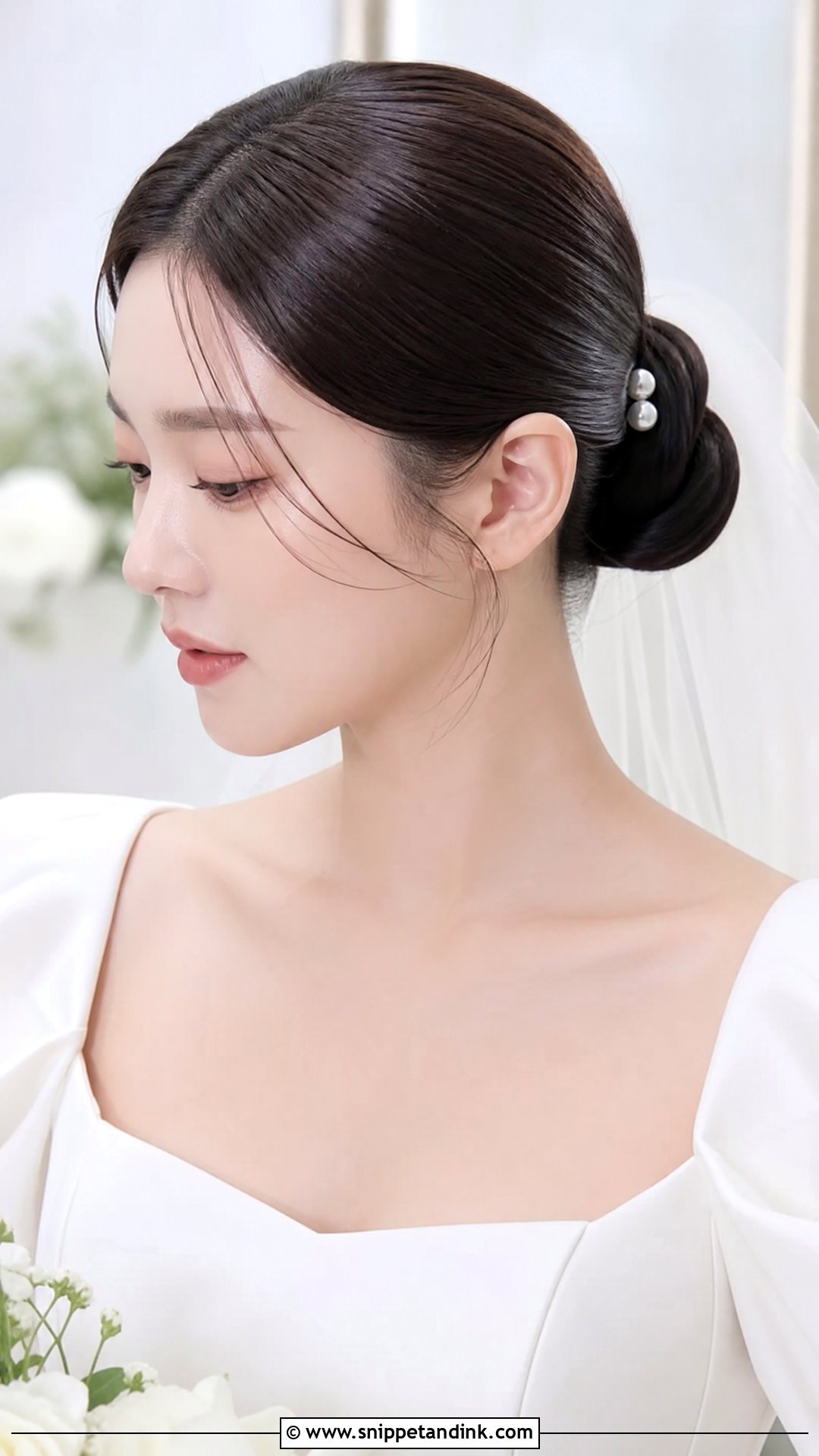 Easy Sleek Bun Wedding Hairstyle - Snippet and Ink - 15 Easy Wedding Hairstyles for Bride