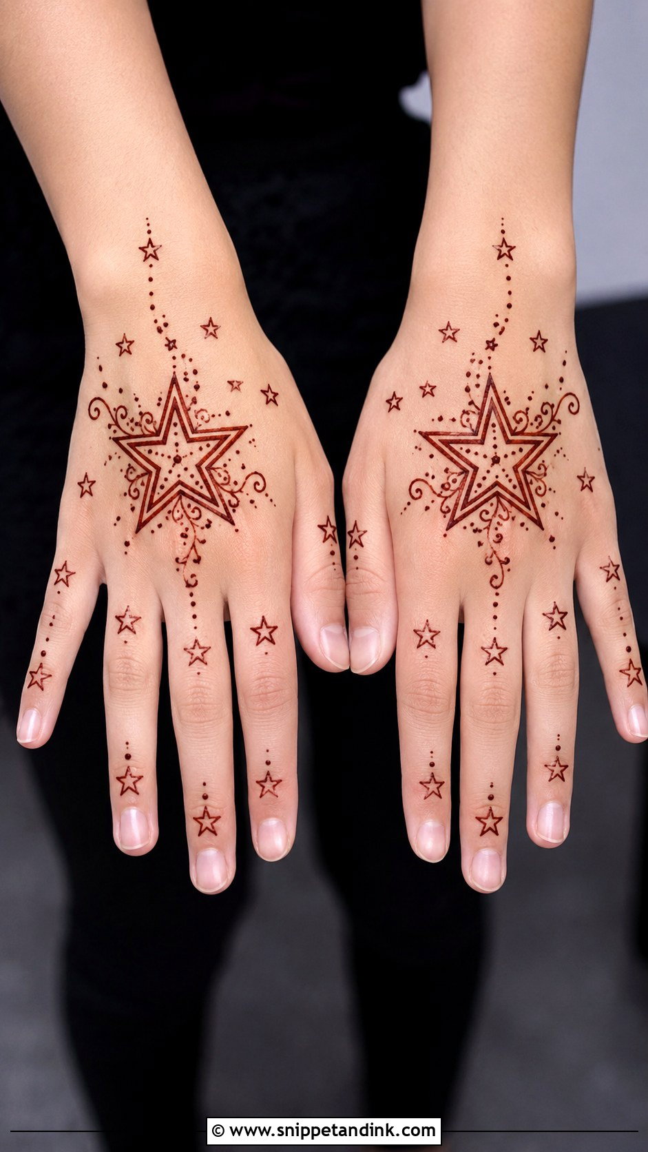 Easy Star Mehndi Design for Kids - Snippet and Ink - 30 Very Easy Mehndi Designs for Kids