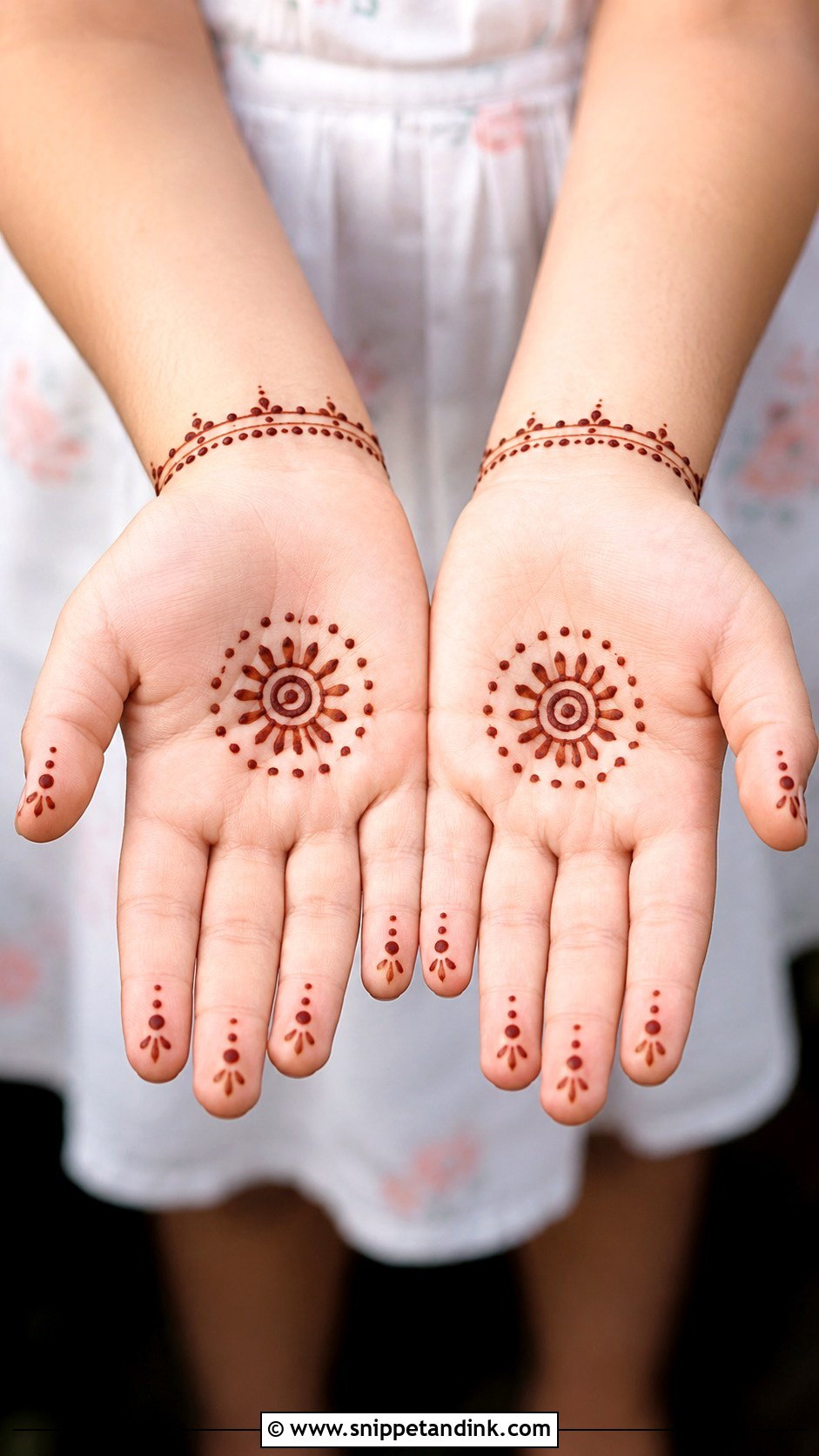 Easy Sun Mehndi Design for Kids - Snippet and Ink - 30 Very Easy Mehndi Designs for Kids