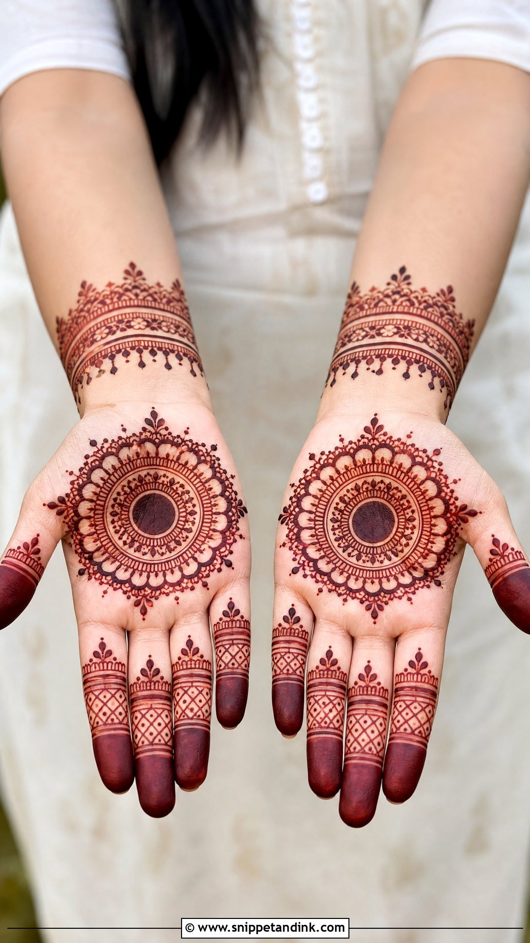 Easy Tikki Mehndi Design - Snippet and Ink - 35 Easy Mehndi Designs