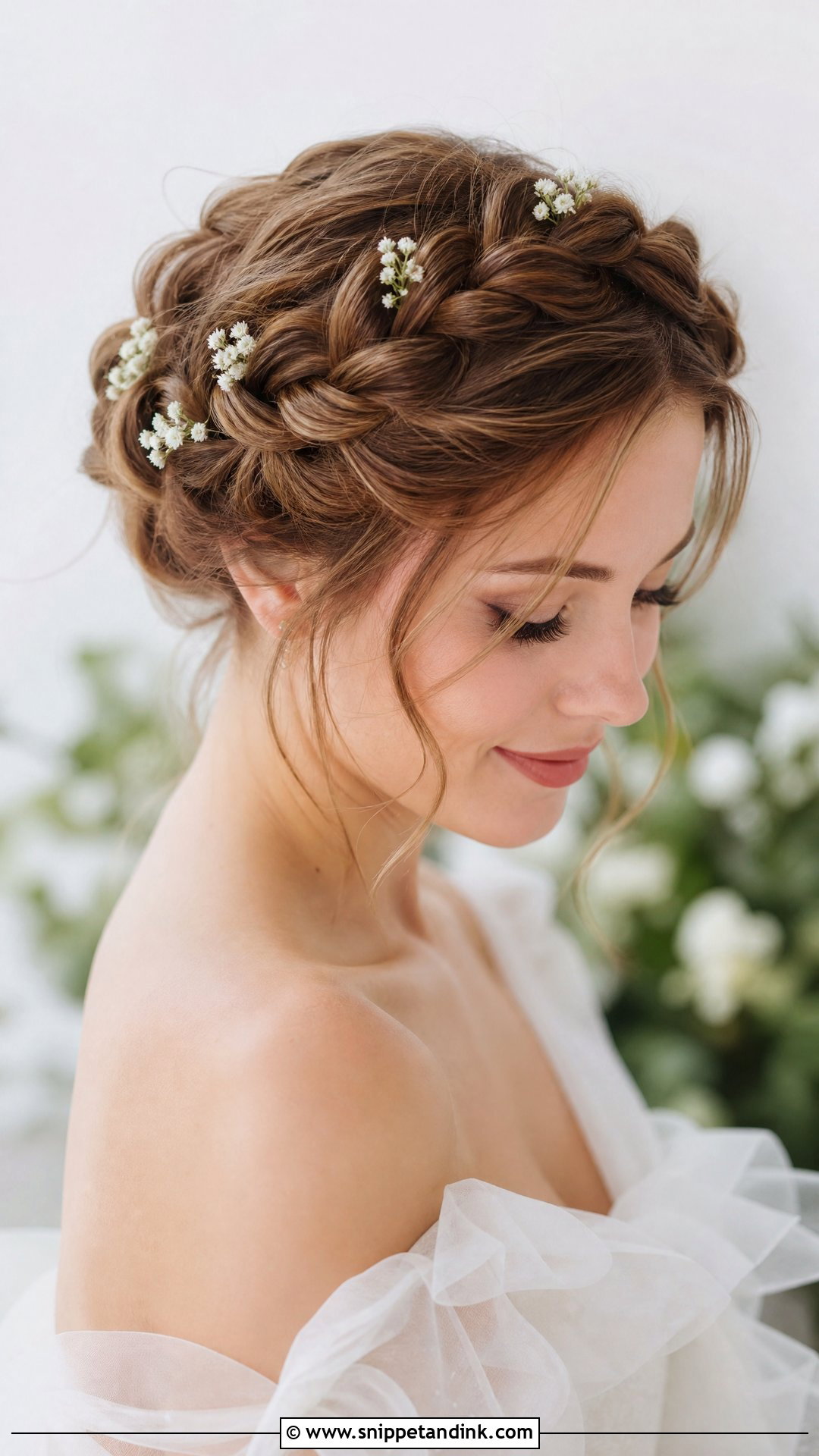Easy Wedding Crown Braid - Snippet and Ink - 15 Easy Wedding Hair Styles