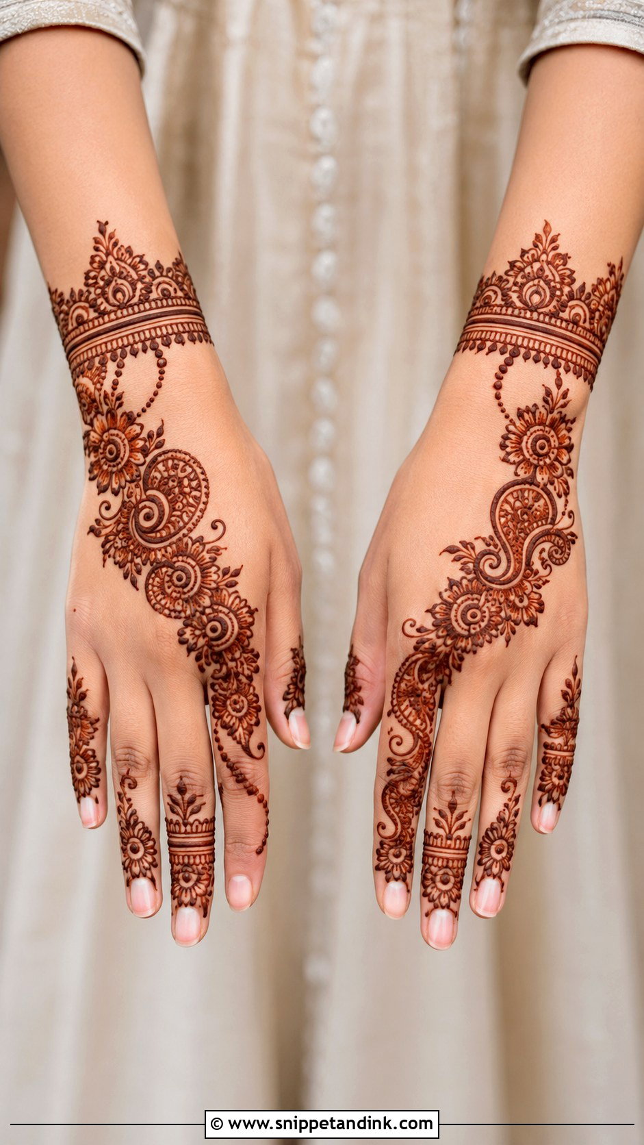 Easy Wedding Guest Mehndi Design - Snippet and Ink - 35 Simple Easy Mehndi Designs