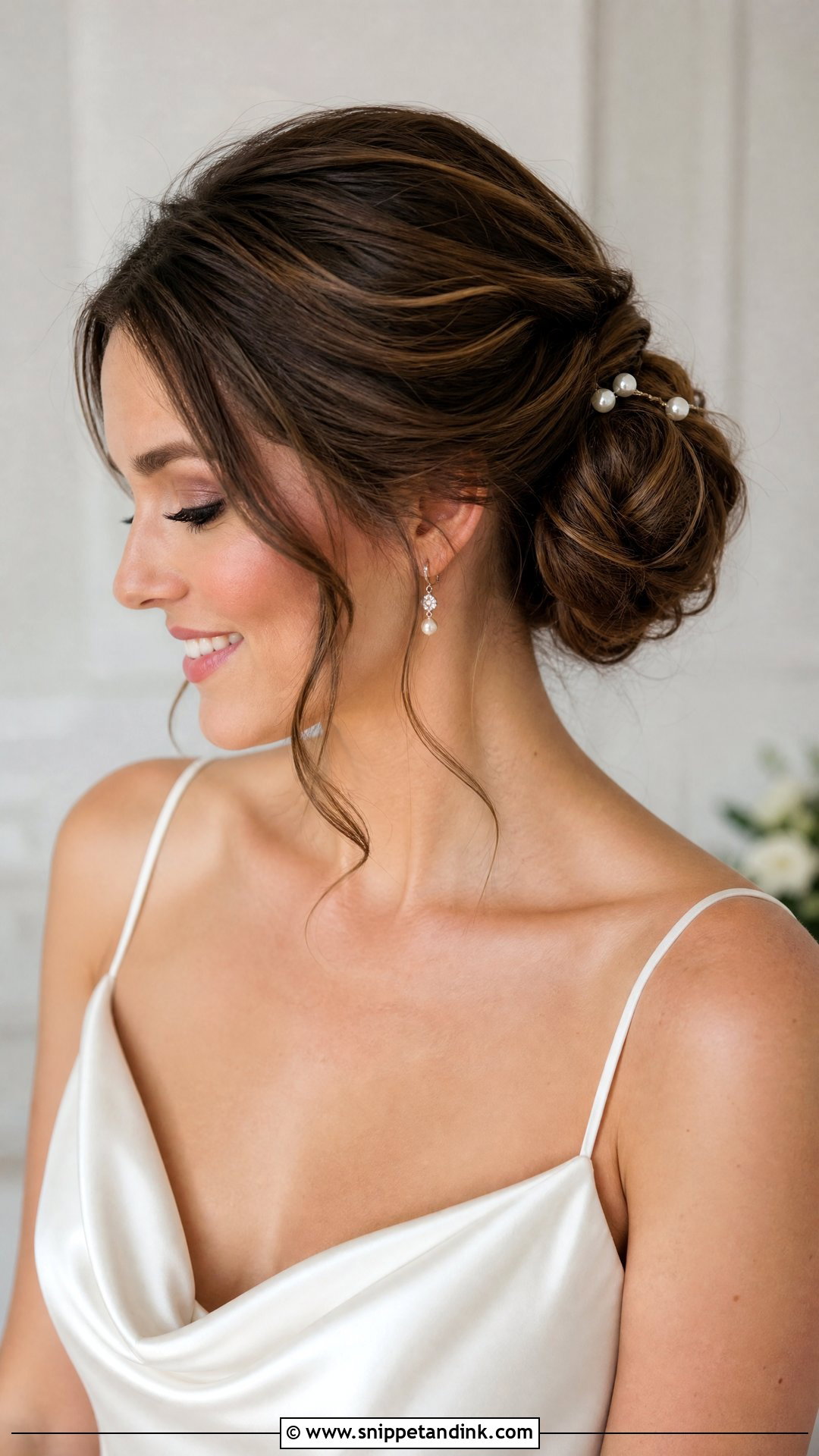 Easy Wedding Low Bun - Snippet and Ink - 15 Easy Wedding Hair Styles