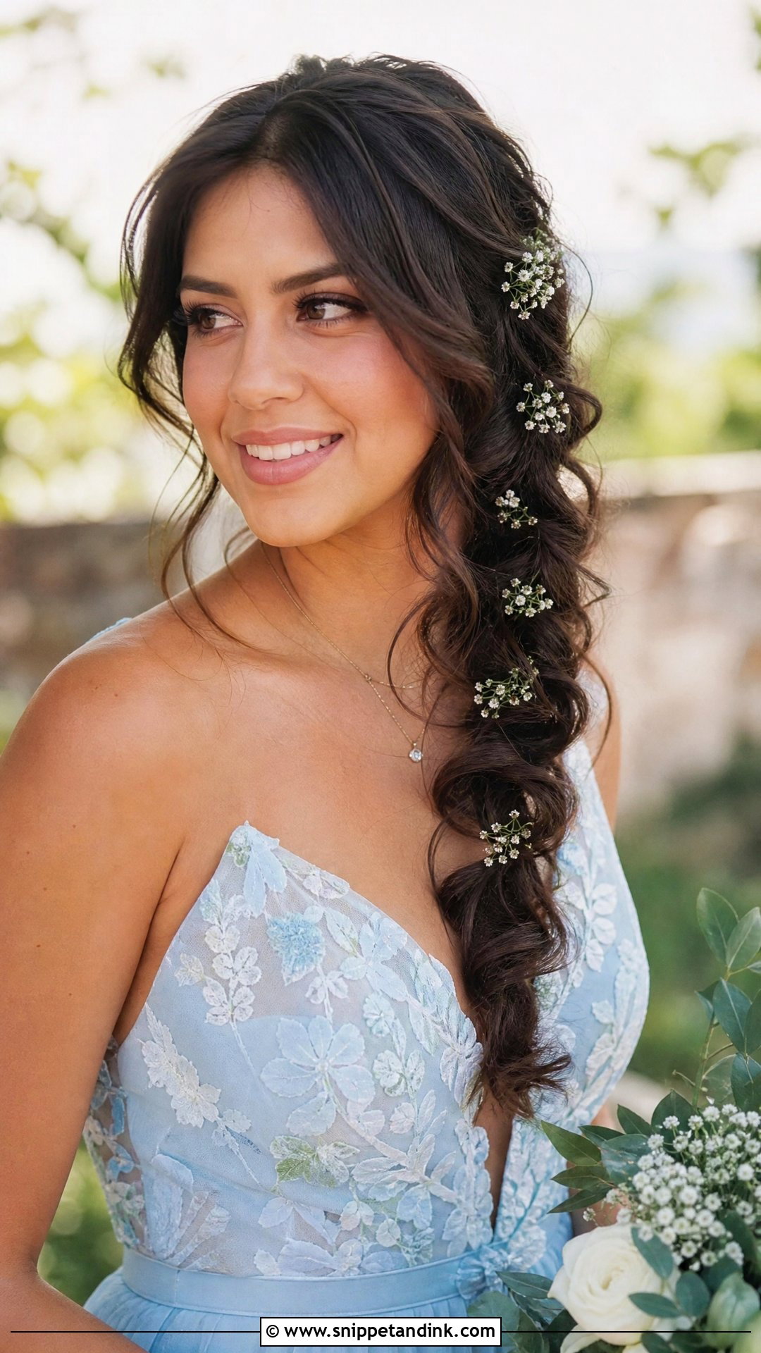 Easy Wedding Side Braid - Snippet and Ink - 15 Cute Easy Wedding Hairstyles