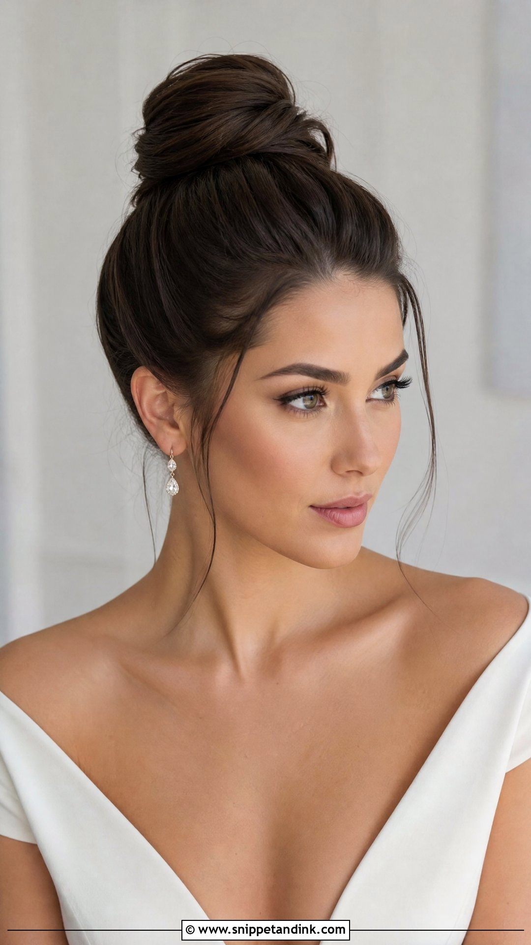 Easy Wedding Top Knot - Snippet and Ink - 15 Easy Wedding Hair Styles