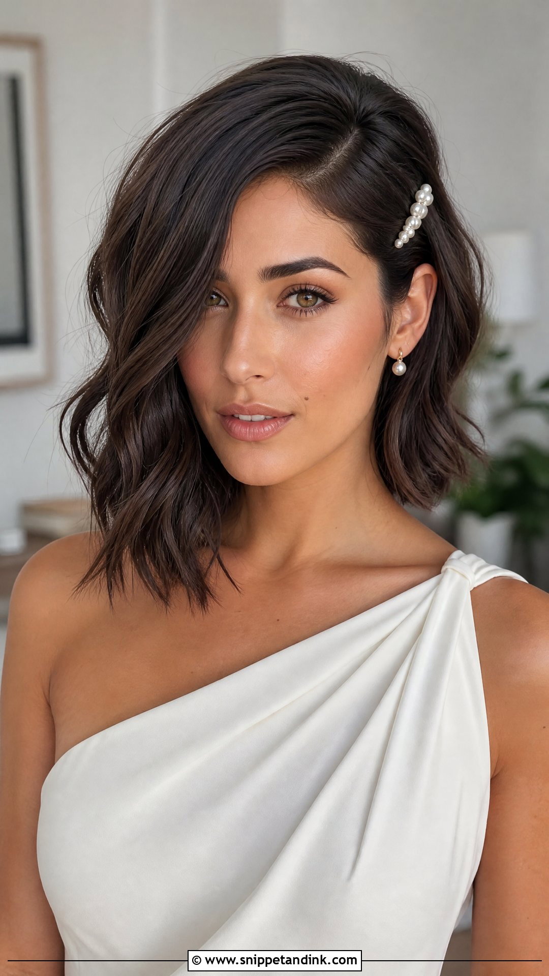 Edgy Bridal Asymmetrical Bob - Snippet and Ink - 15 Edgy Bridal Hair Ideas