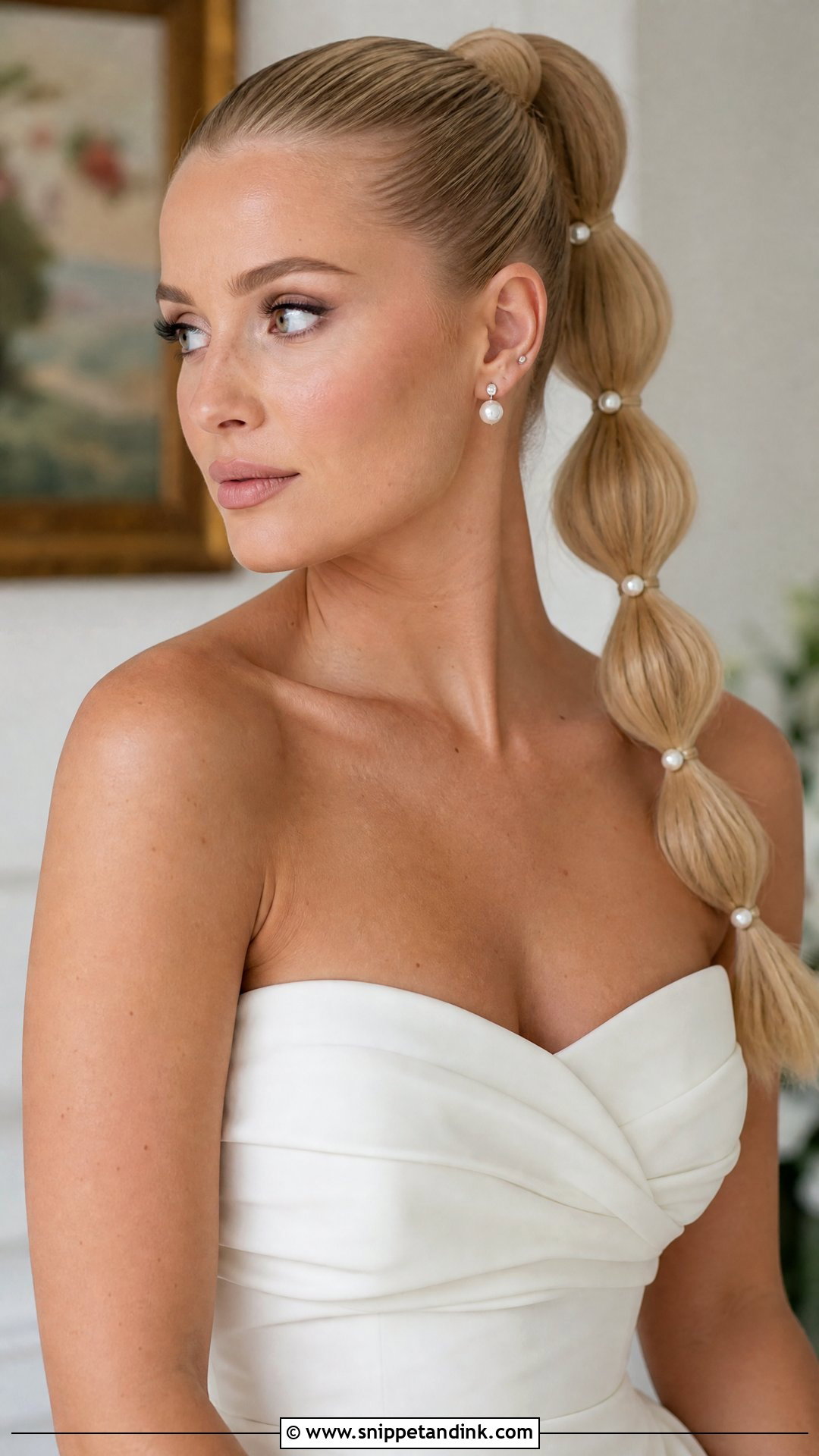 Edgy Bridal Bubble Ponytail - Snippet and Ink - 15 Edgy Bridal Hair Ideas