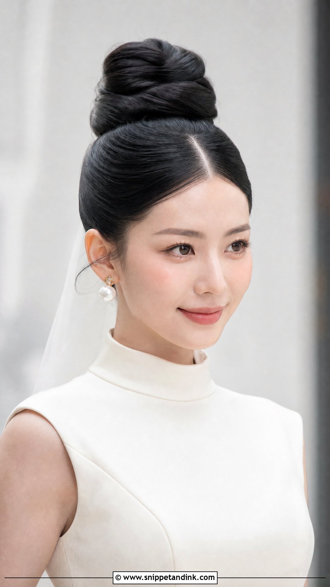 Edgy Bridal High Bun - Snippet and Ink - 15 Edgy Bridal Hair Ideas