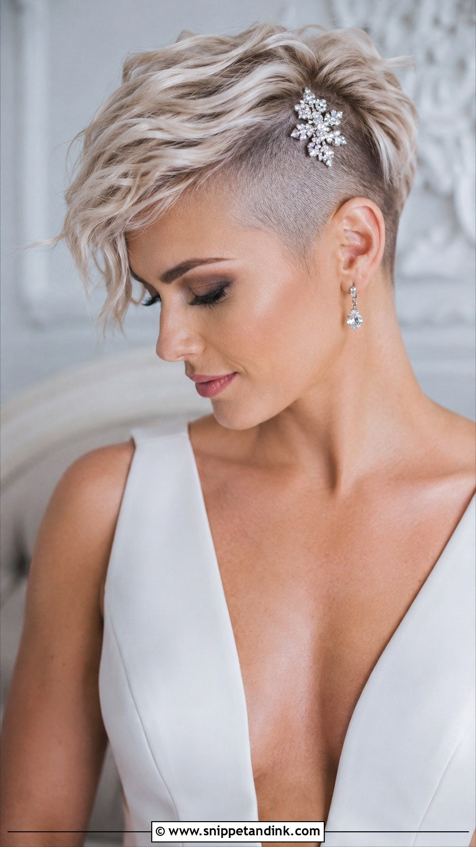 Edgy Undercut Pixie - Snippet and Ink - 25 Pixie Bridal Hair Ideas