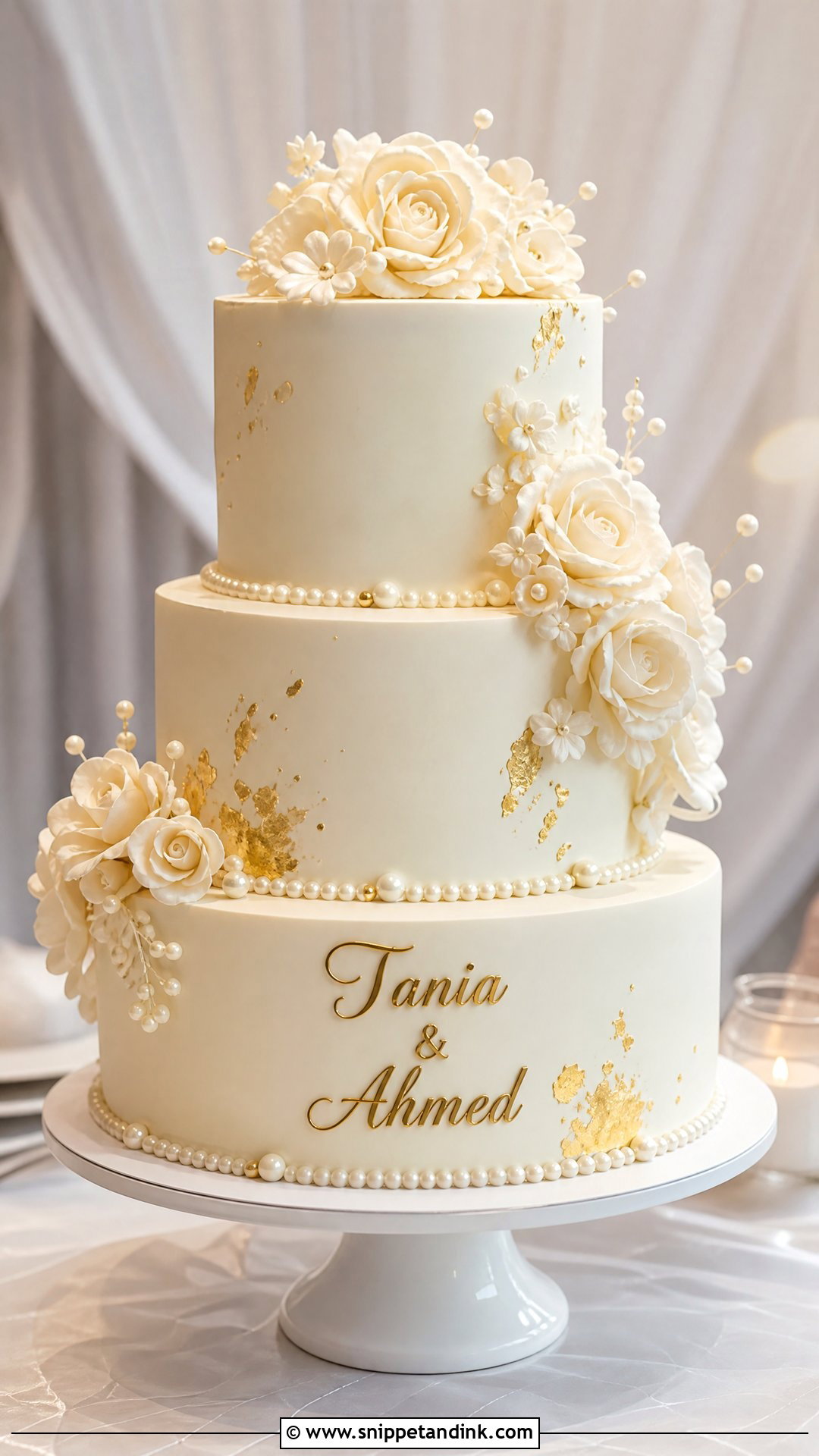 Edible Name Wedding Cake - Snippet and Ink - 20 Name on Cake Ideas for Wedding