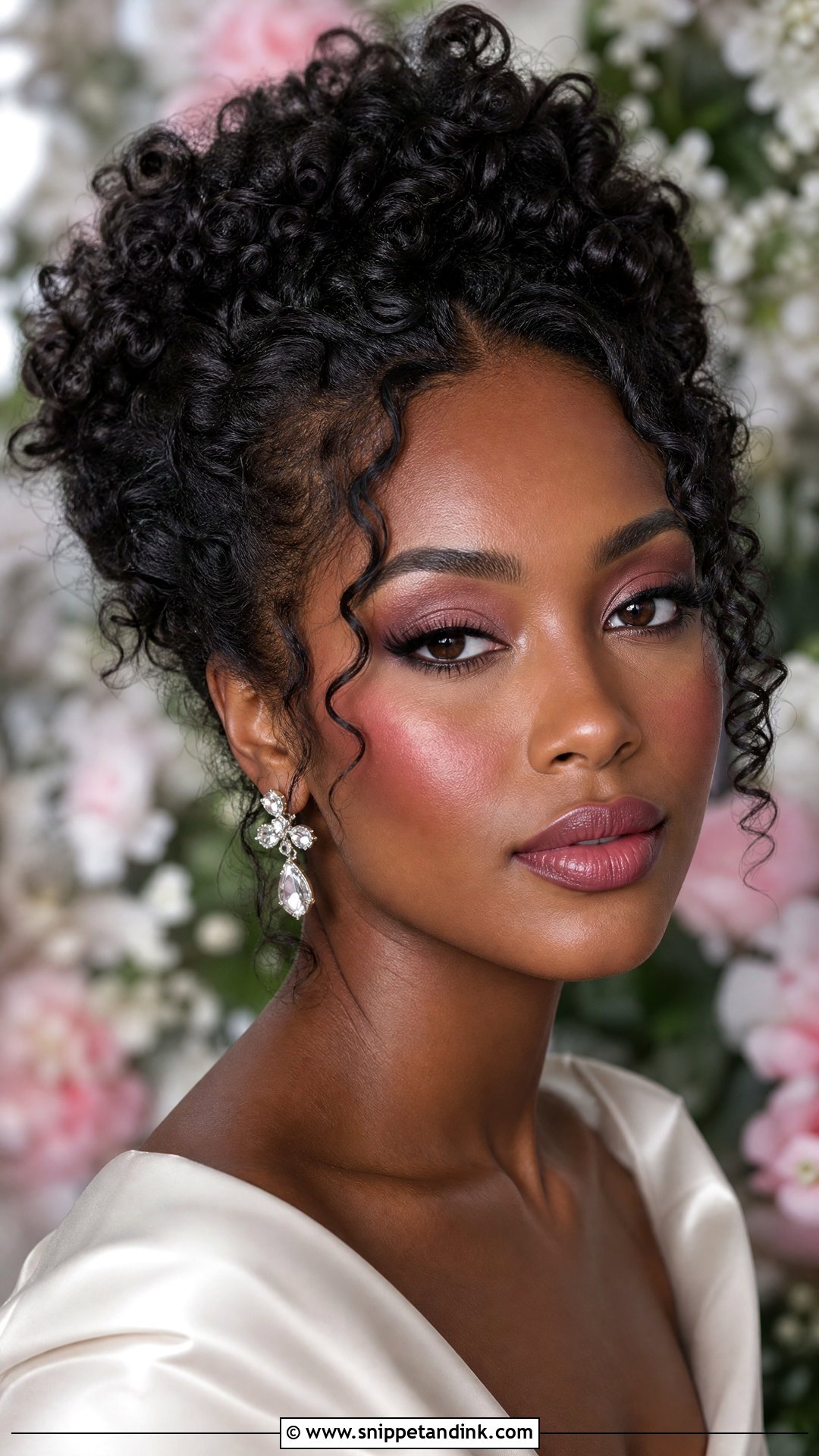 Editorial Bridal Makeup With Berry Blush - Snippet and Ink - 20 Editorial Bridal Makeup Ideas
