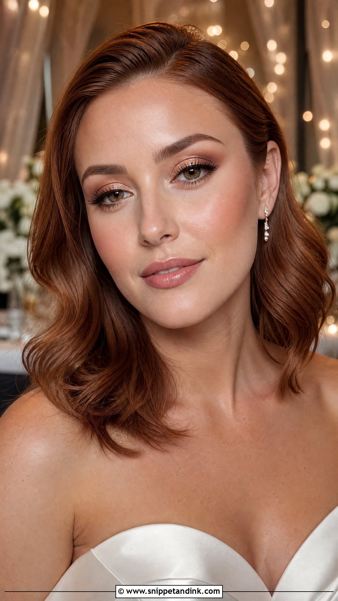 Editorial Bridal Makeup With Metallic Eyes - Snippet and Ink - 20 Editorial Bridal Makeup Ideas