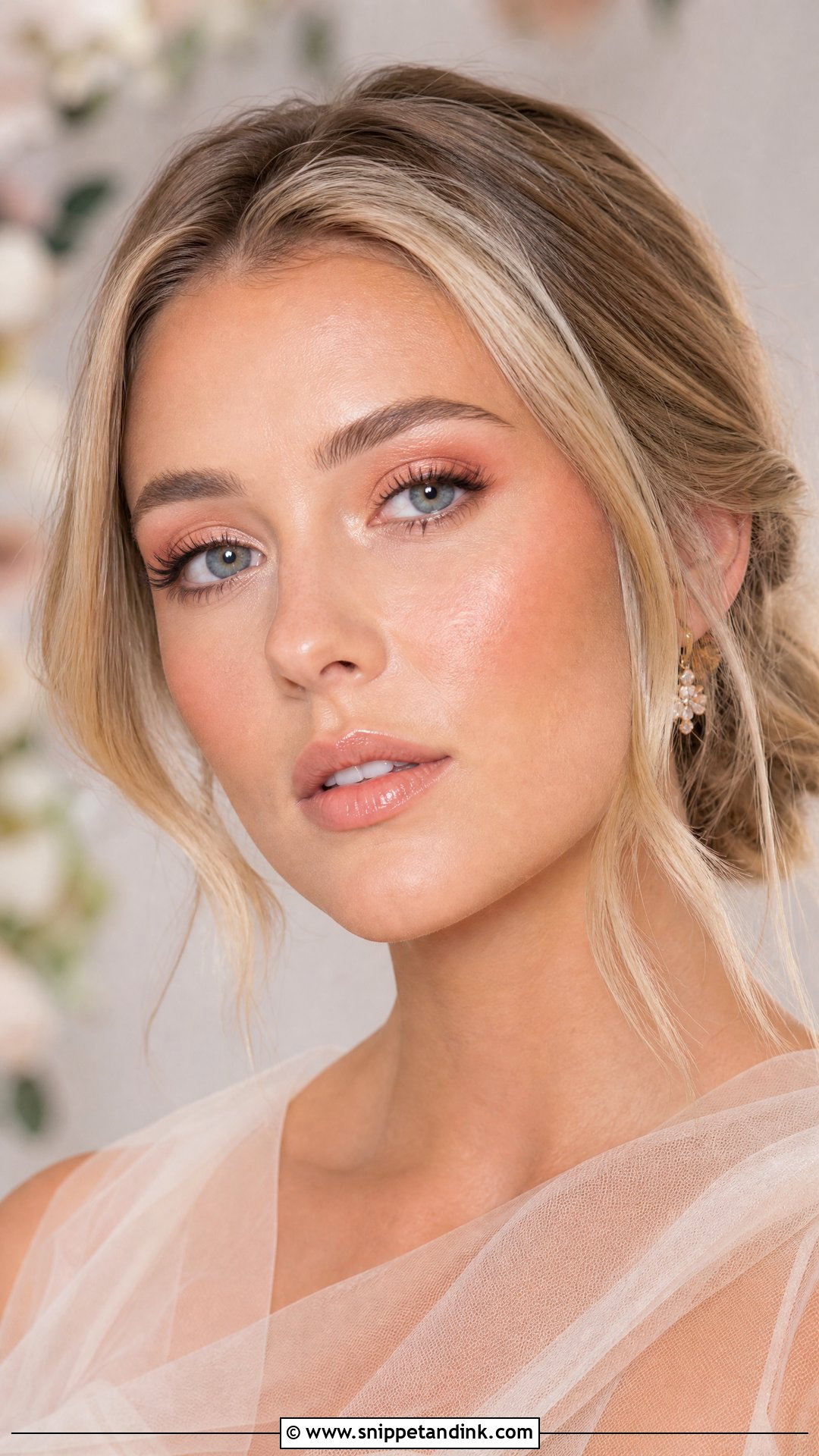 Editorial Bridal Makeup With Monochrome Peach - Snippet and Ink - 20 Editorial Bridal Makeup Ideas