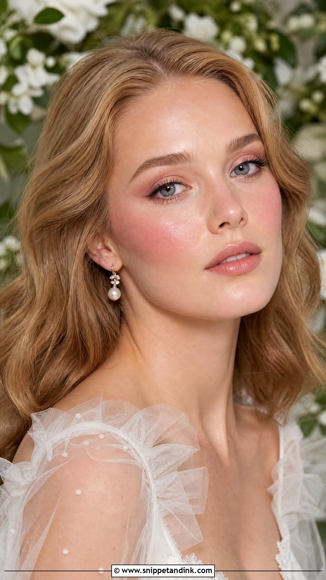 Editorial Bridal Makeup With Pink Blush - Snippet and Ink - 20 Editorial Bridal Makeup Ideas