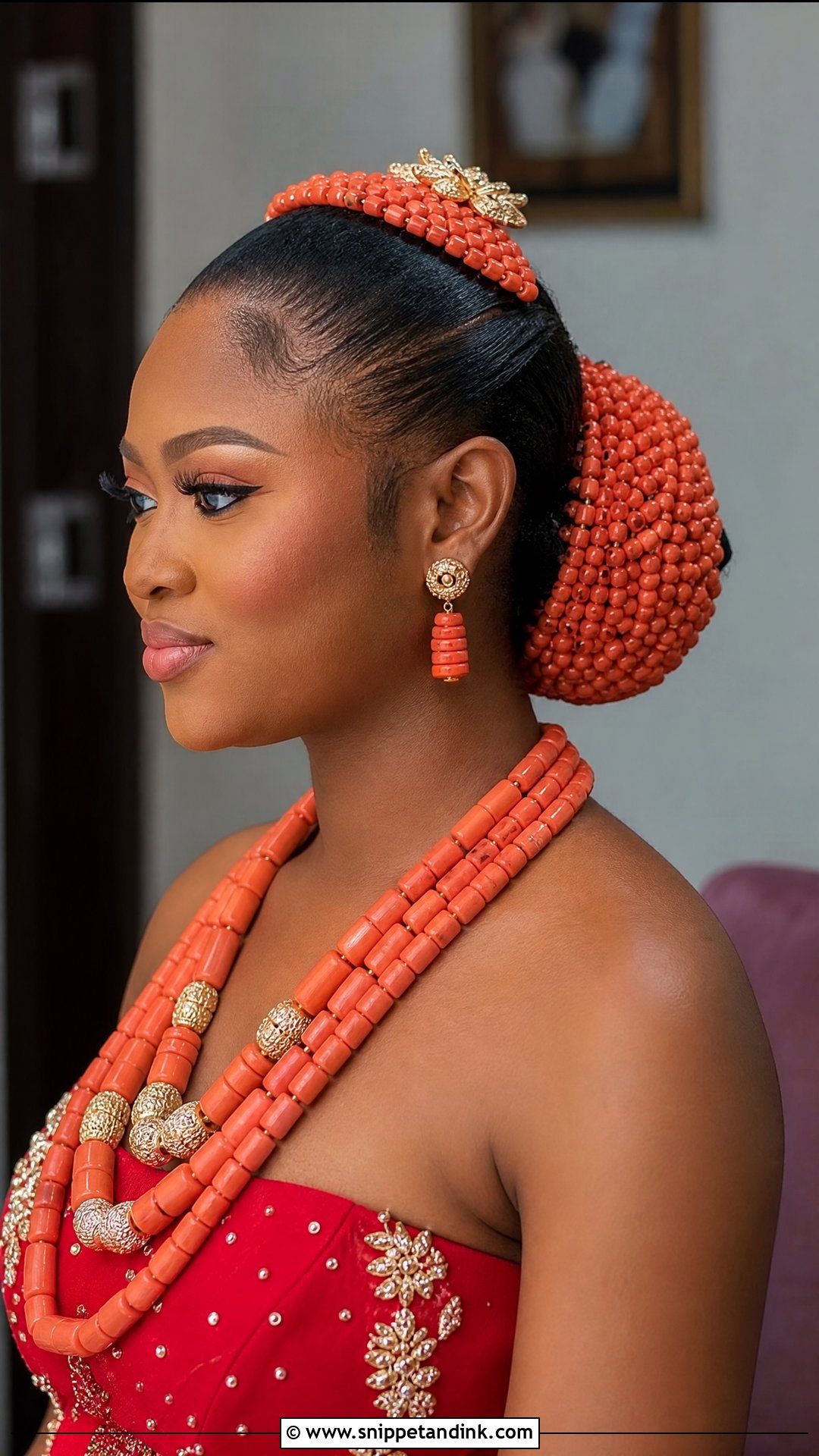 Edo Okuku With Low Bridal Bun - Snippet and Ink - 15 Edo Bride Hairstyle Ideas