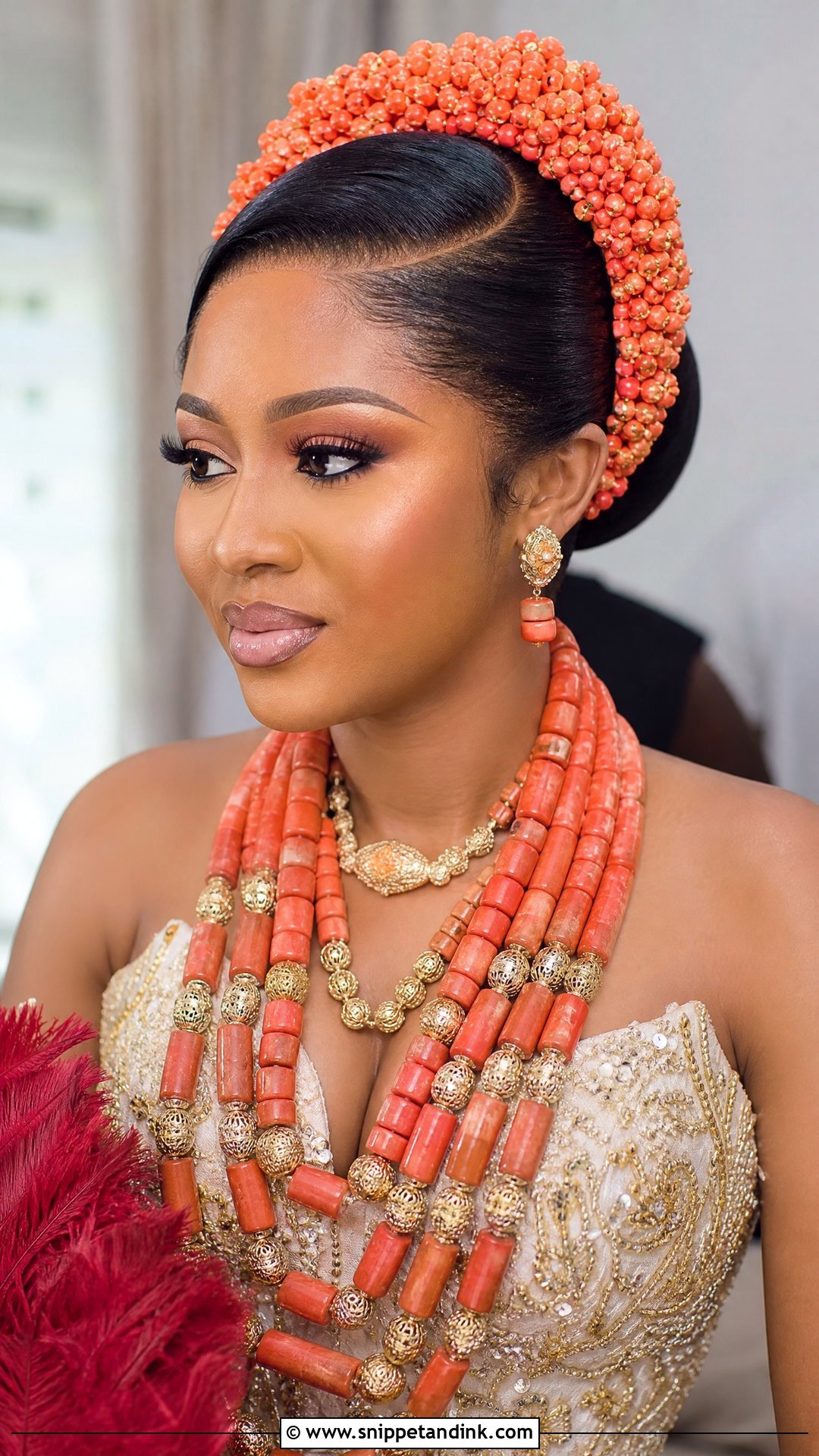 Edo Okuku With Side Part - Snippet and Ink - 15 Edo Bride Hairstyle Ideas