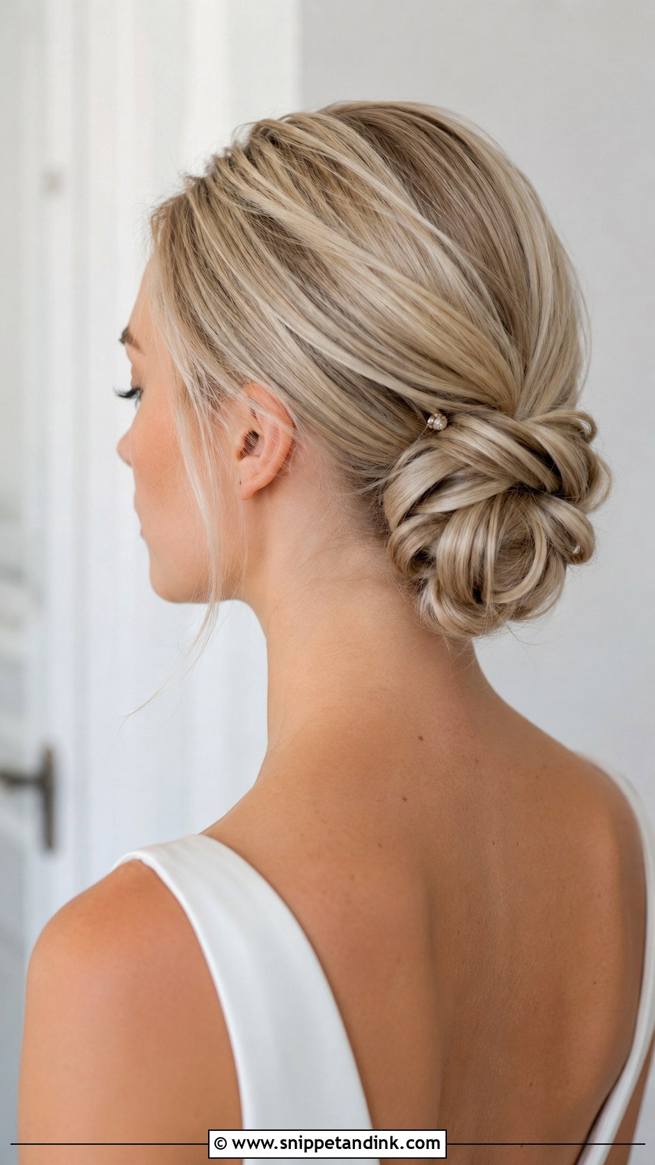 Effortless Knotted Updo - Snippet and Ink - 30 Loose Updo Wedding Ideas