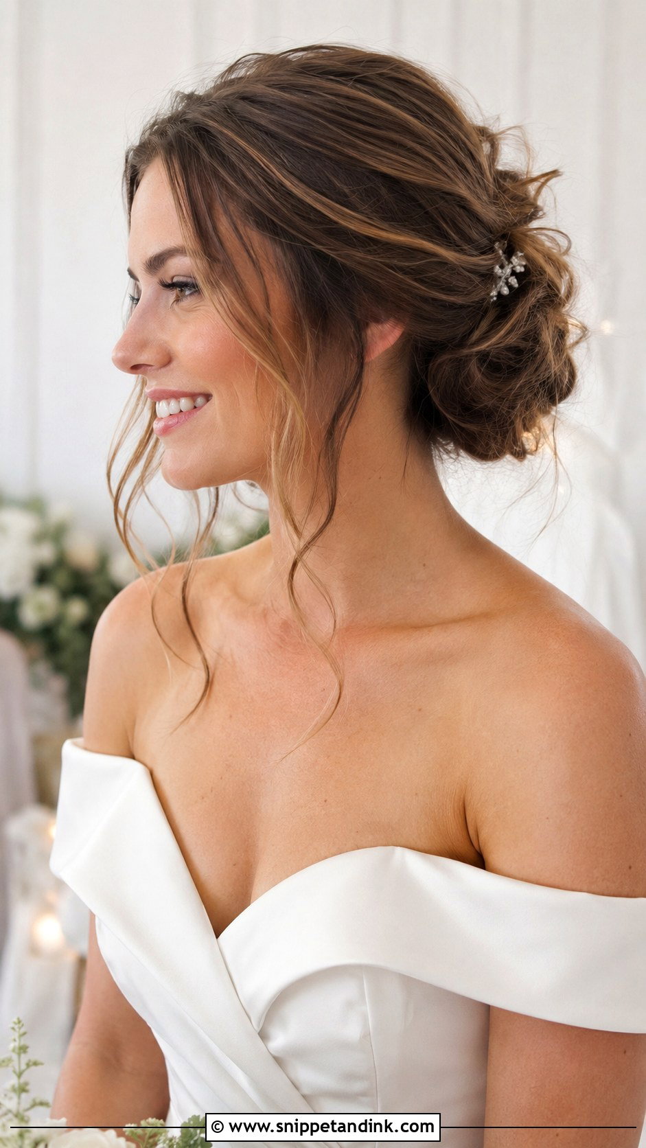 Effortless Low Bun Wedding Hairstyle - Snippet and Ink - 20 2024 Wedding Hair Ideas
