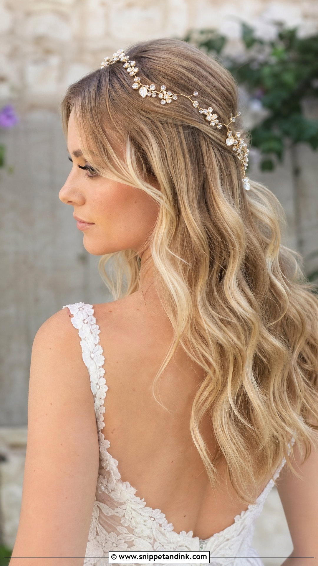 Effortless Undone Bridal Waves - Snippet and Ink - 20 Lauren Kyle Wedding Hair Ideas