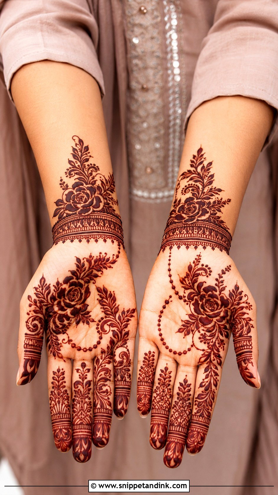 Eid Arabic Front Hand Mehndi Design - Snippet and Ink - 35 Arabic Front Hand Mehndi Designs