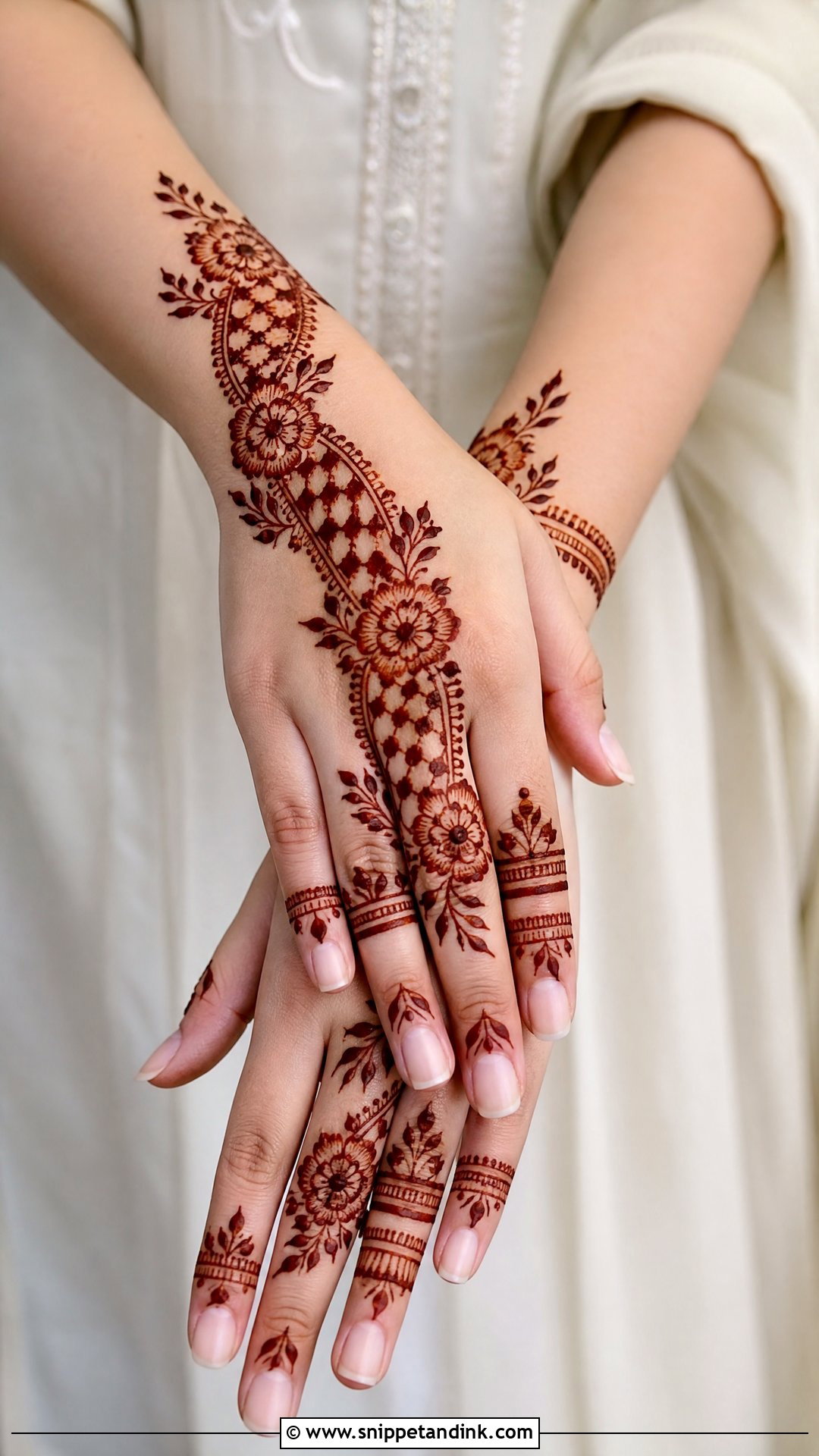 Eid Back Hand Check Mehndi Design - Snippet and Ink - 30 Back Hand Check Mehndi Design Ideas