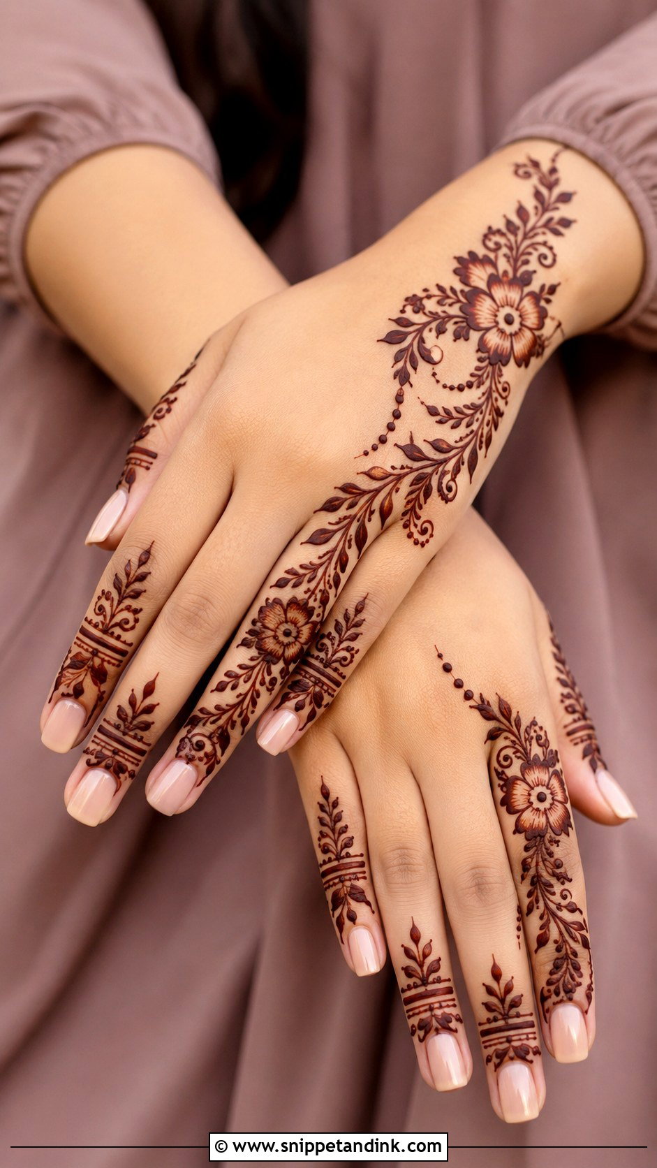 Eid Back Hand Mehndi Design - Snippet and Ink - 35 Back Hand Mehndi Designs