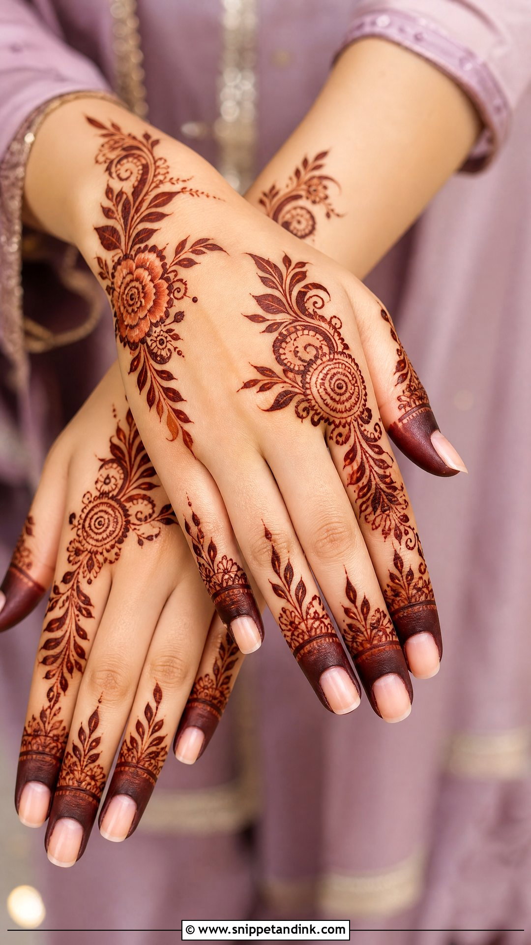 Eid Back Hand Mehndi Design - Snippet and Ink - 35 Stylish Back Hand Mehndi Designs
