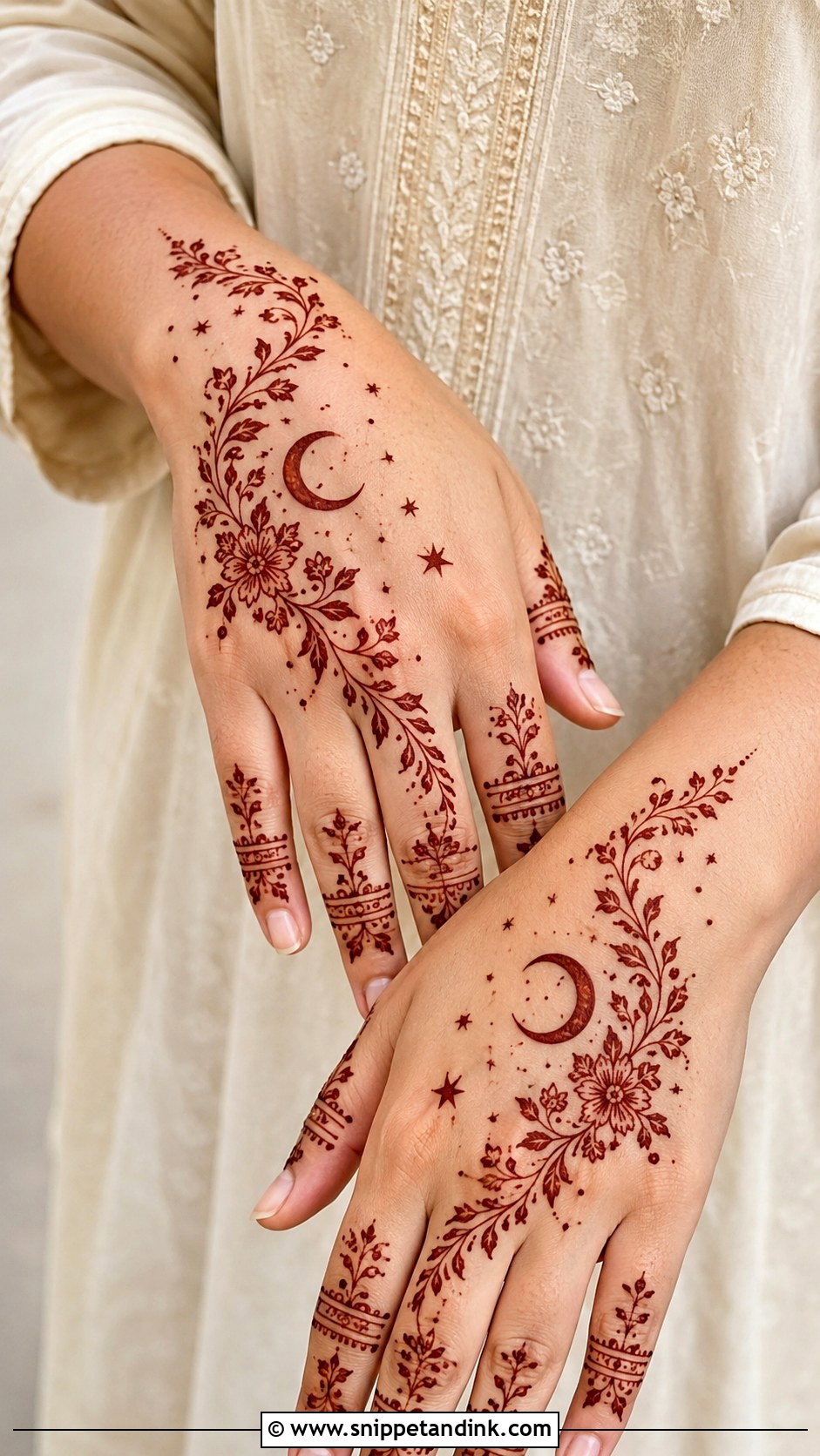 Eid Backhand Mehndi Design - Snippet and Ink - 35 Latest Backhand Mehndi Designs