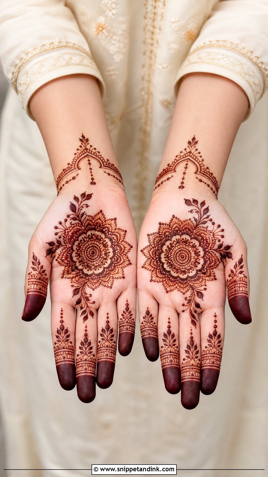 Eid Centre Mehndi Design - Snippet and Ink - 20 Centre Mehndi Design Ideas
