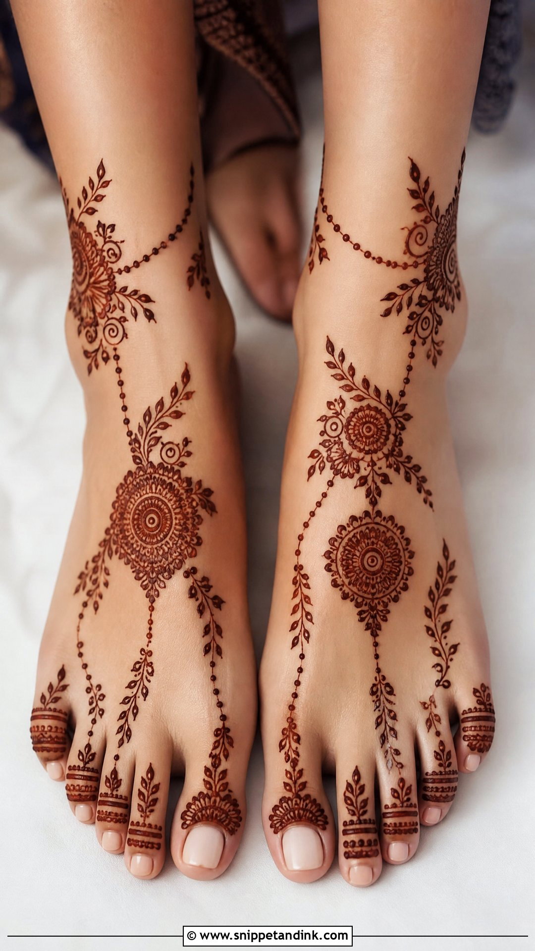 Eid Feet Mehndi Design - Snippet and Ink - 30 Unique Feet Mehndi Designs