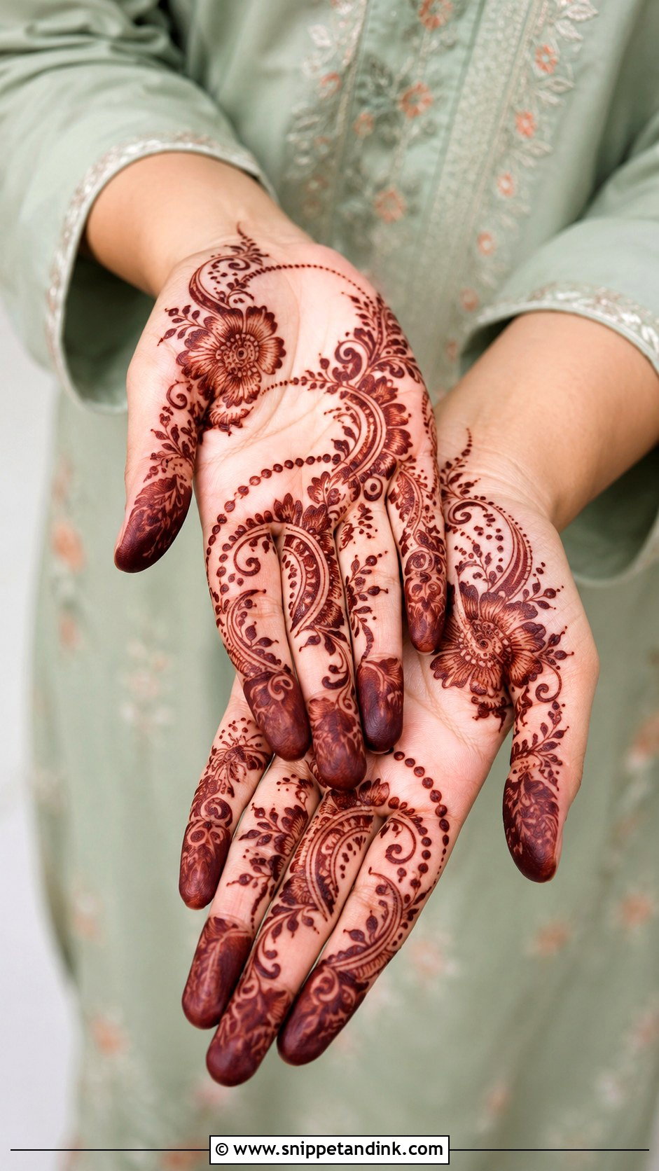 Eid Front Hand Mehndi Design - Snippet and Ink - 35 Simple Unique Front Hand Mehndi Designs