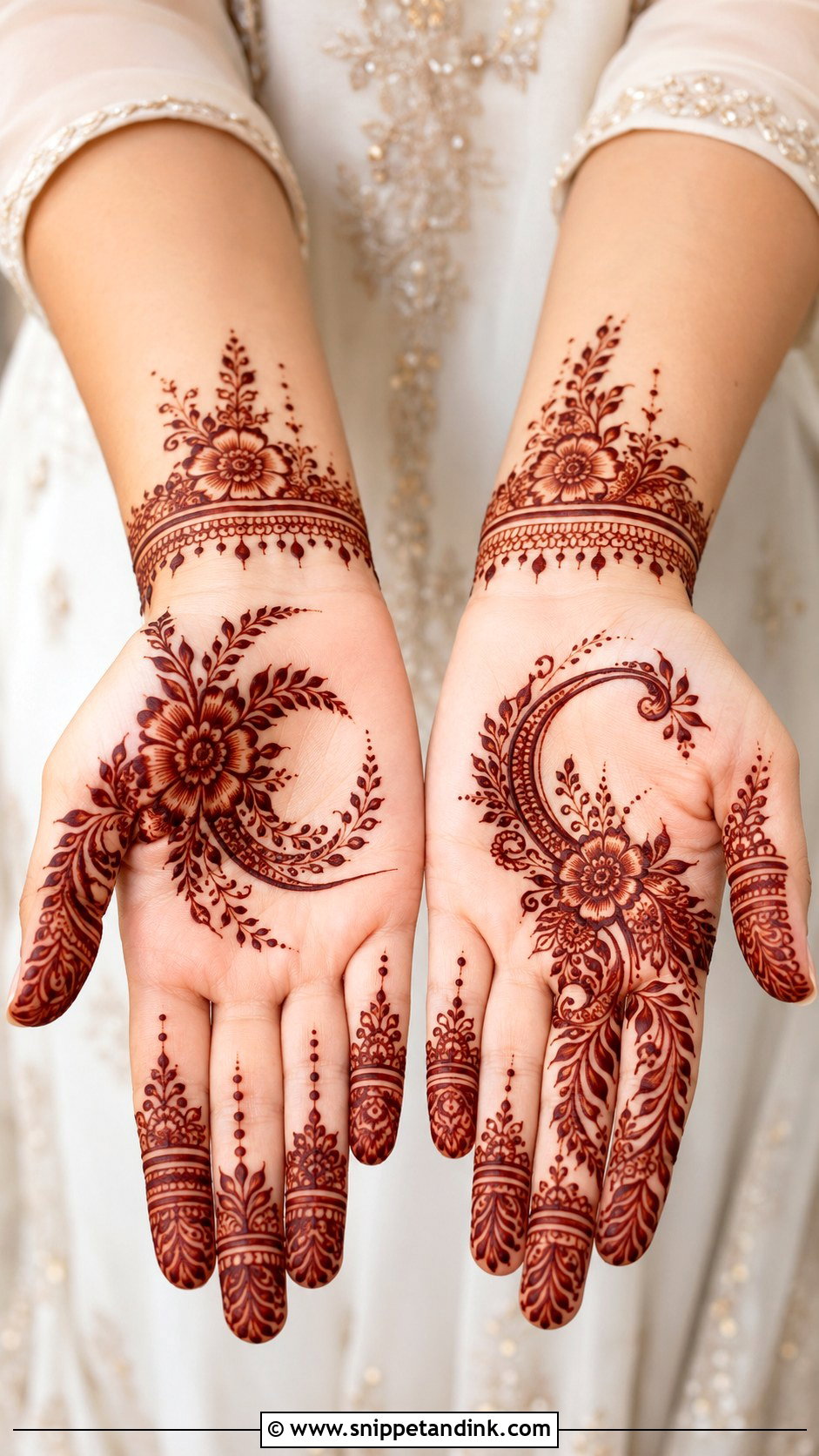 Eid Front Hand Mehndi Design - Snippet and Ink - 35 Front Hand Mehndi Design Ideas