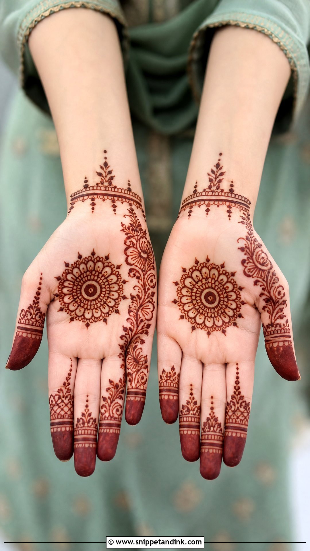 Eid Mehndi Design For Front Hand - Snippet and Ink - 25 Mehndi New Design Ideas