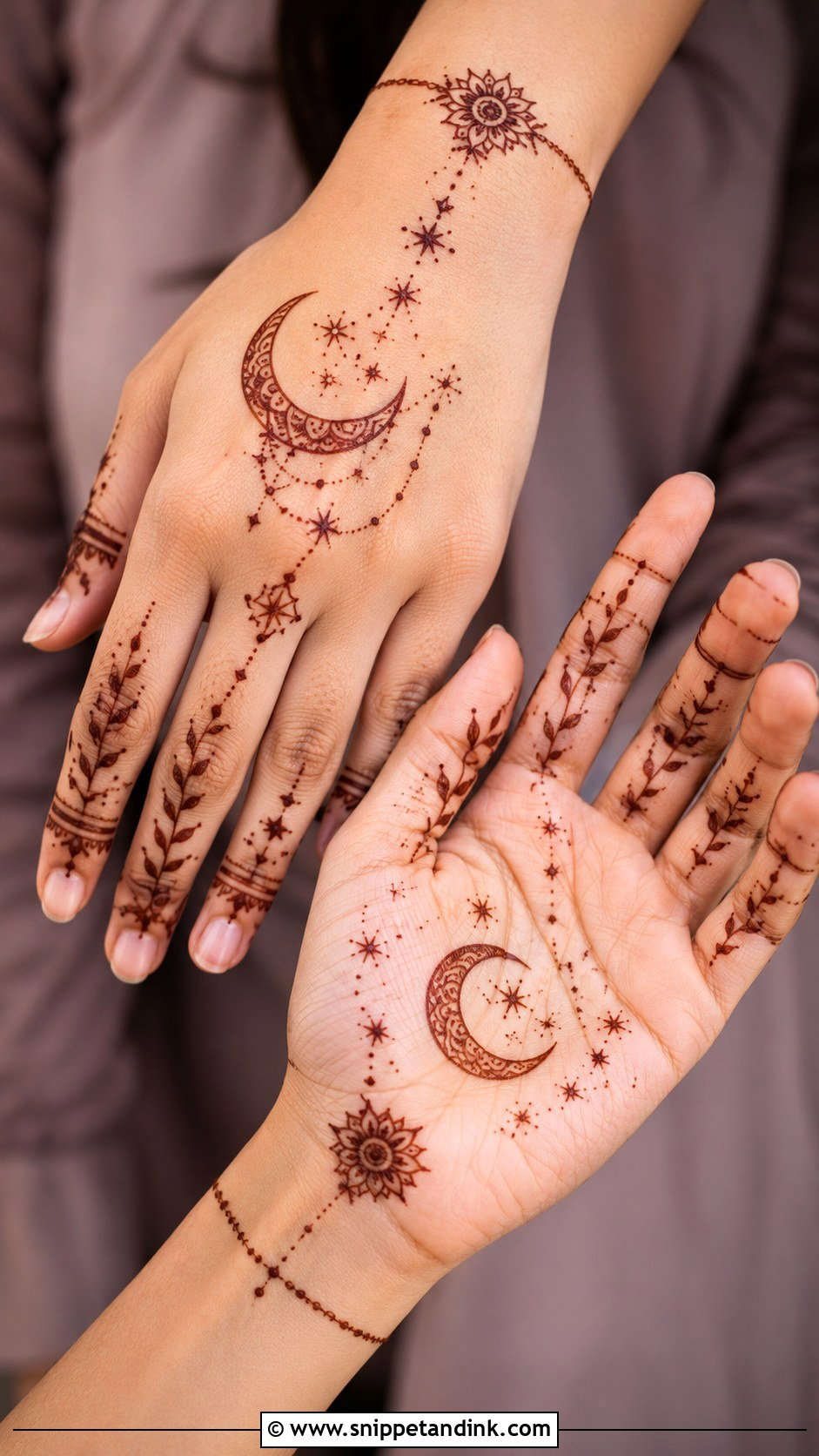 Eid Mehndi Design With Stars - Snippet and Ink - 35 Mehndi Designs for Eid