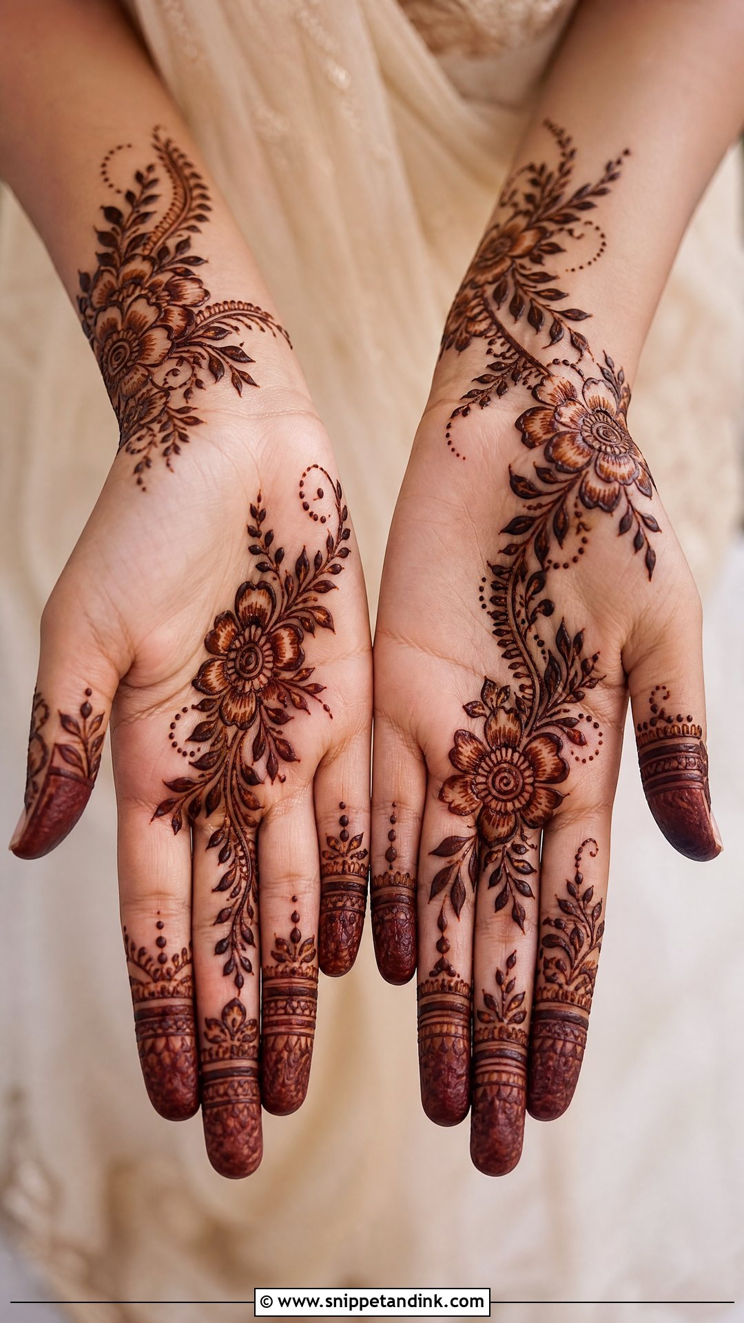 Eid Palm Mehndi Design - Snippet and Ink - 30 Unique Palms Mehndi Designs