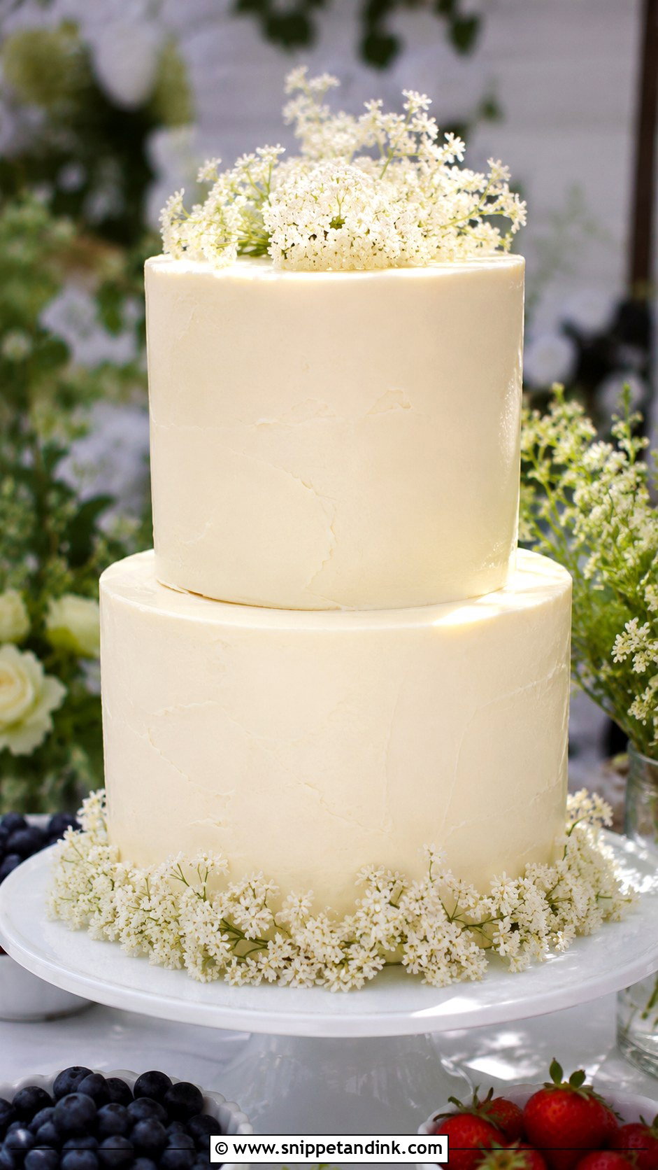 Elderflower Wedding Cake - Snippet and Ink - 20 Edible Flowers on Cake Ideas for Wedding