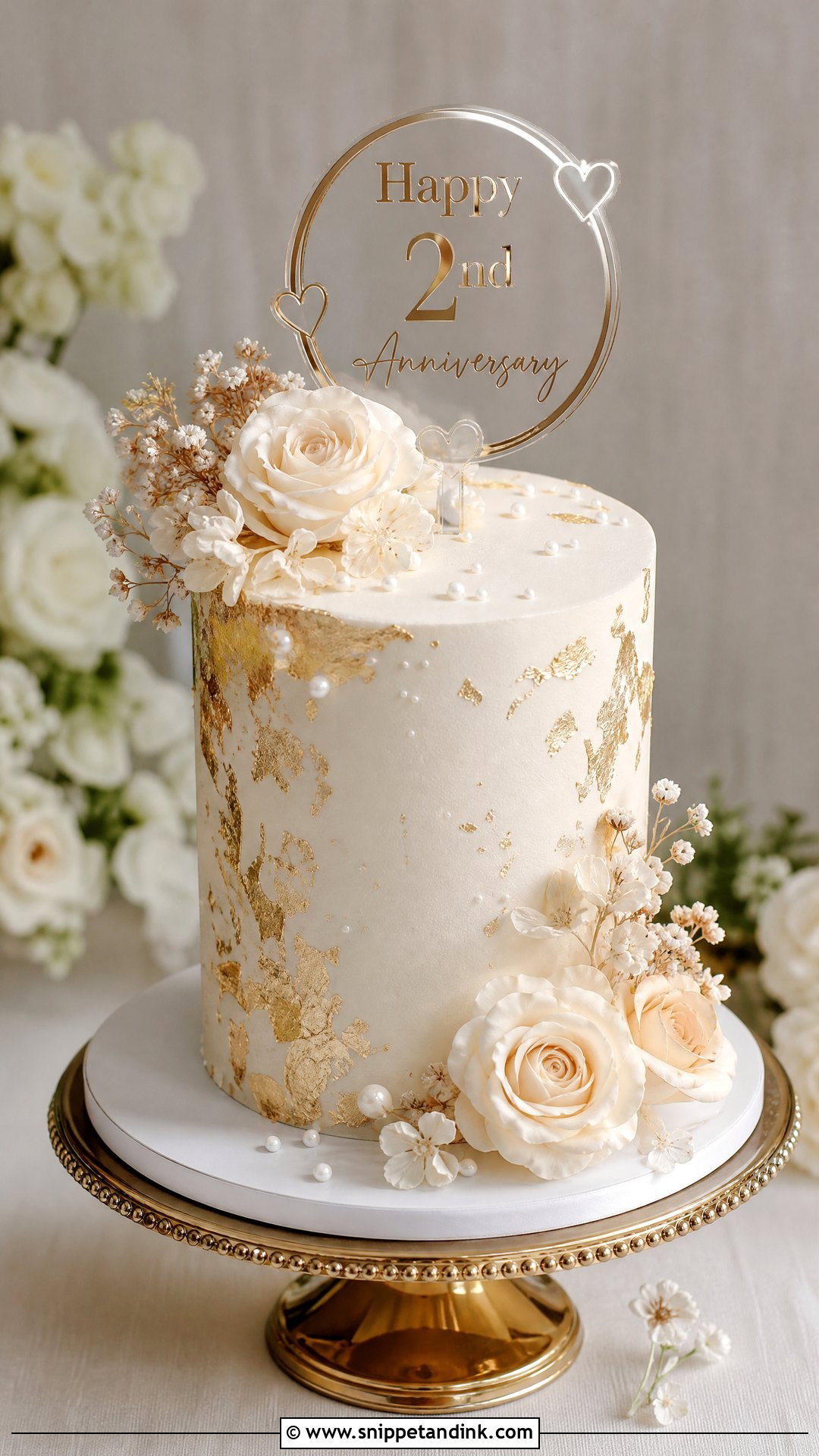 Elegant Anniversary Cake - Snippet and Ink - 30 2 Year Anniversary Cake Ideas