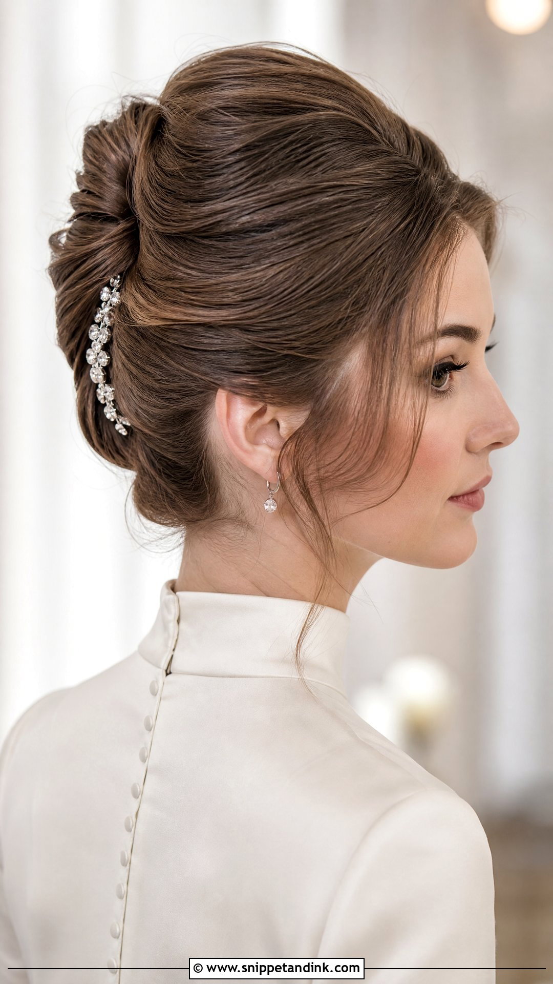 Elegant Brautfrisur French Twist - Snippet and Ink - 15 Brautfrisur Elegant