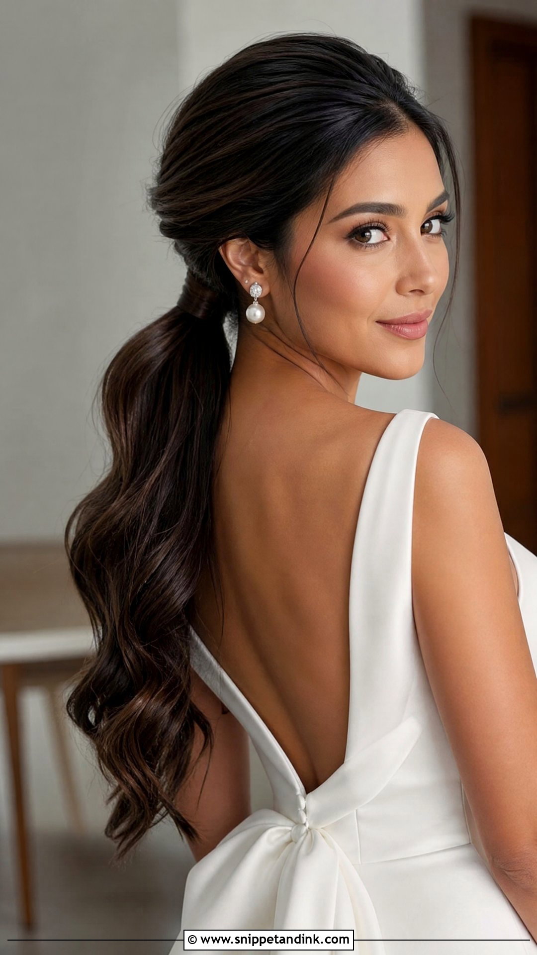 Elegant Brautfrisur Low Ponytail - Snippet and Ink - 15 Brautfrisur Elegant