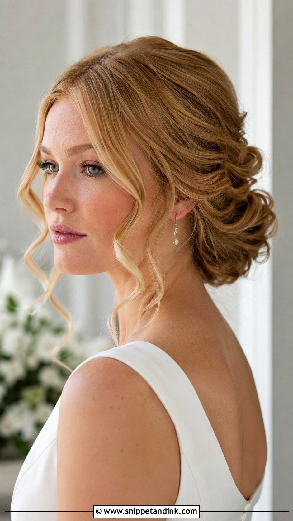 Elegant Bridal Updo With Face Framing Pieces - Snippet and Ink - 20 Elegant Bridal Updo Hairstyles for Long Hair Wedding