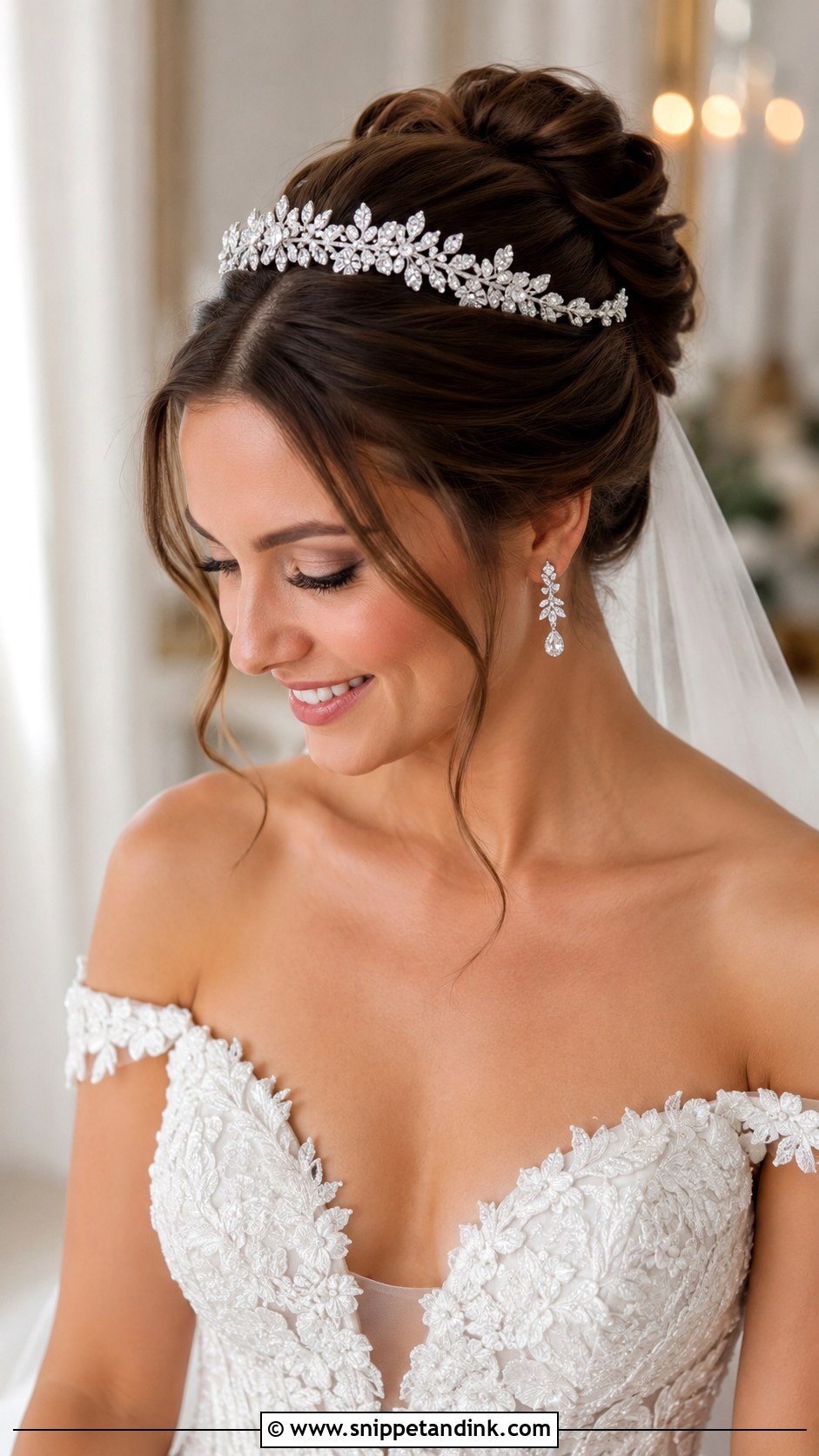 Elegant Bun With Decorative Headpiece - Snippet and Ink - 30 Hairstyles for Marriage