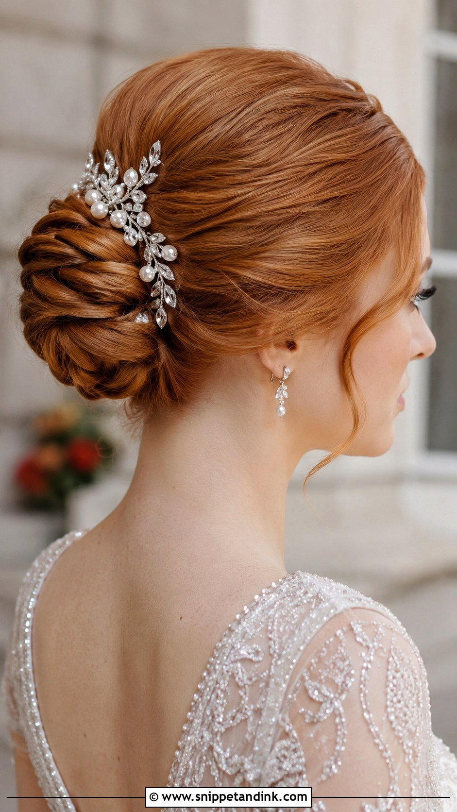 Elegant Bun With Hair Accessories - Snippet and Ink - 35 Wedding Hair Updo Ideas